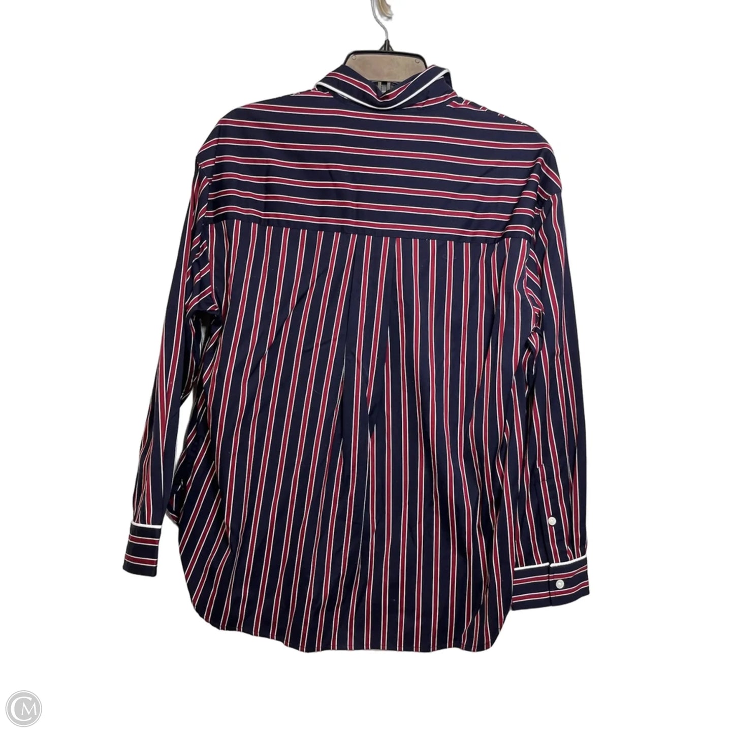 Top Long Sleeve By Madewell In Striped Pattern, Size: M