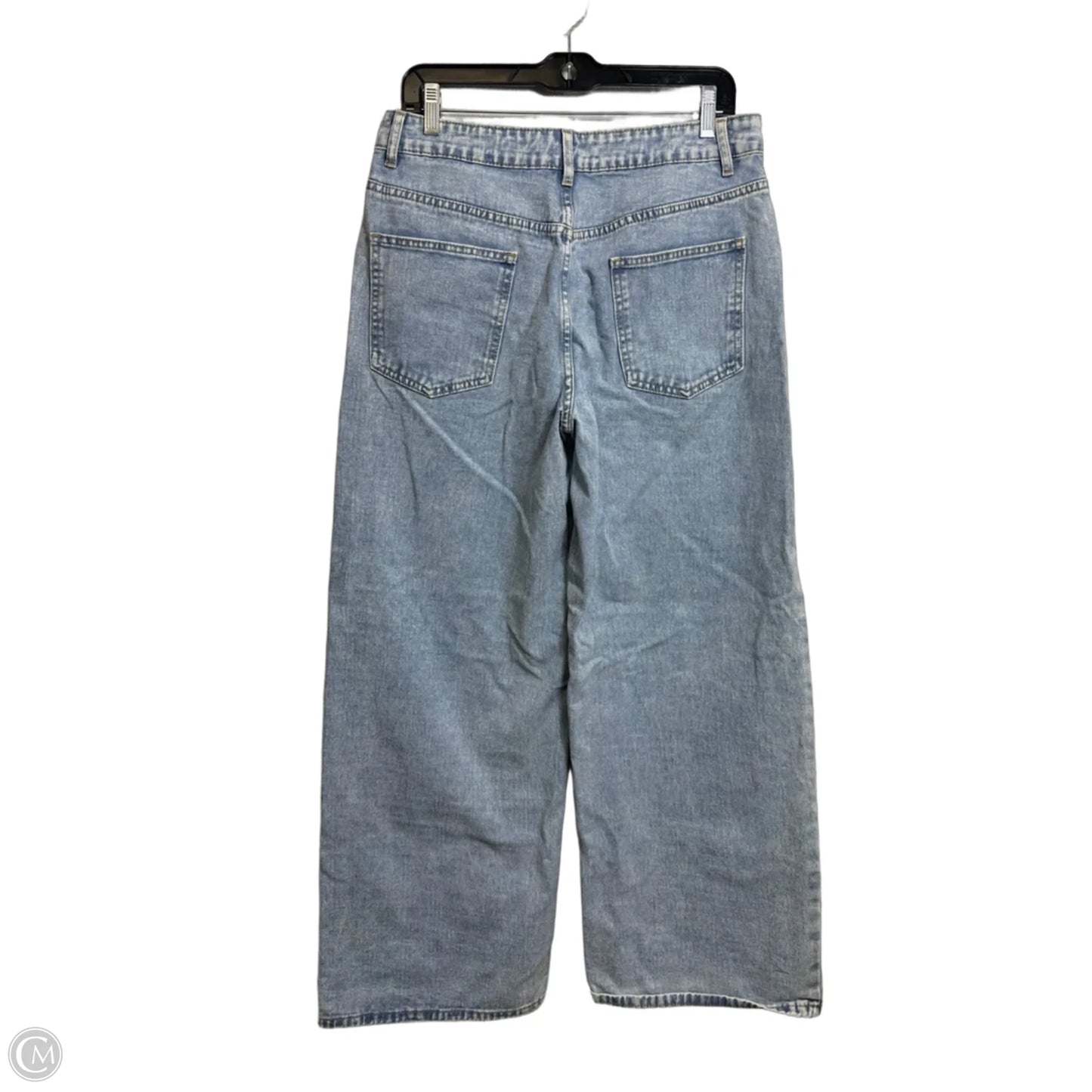 Jeans Wide Leg By Shein In Blue Denim, Size: 10