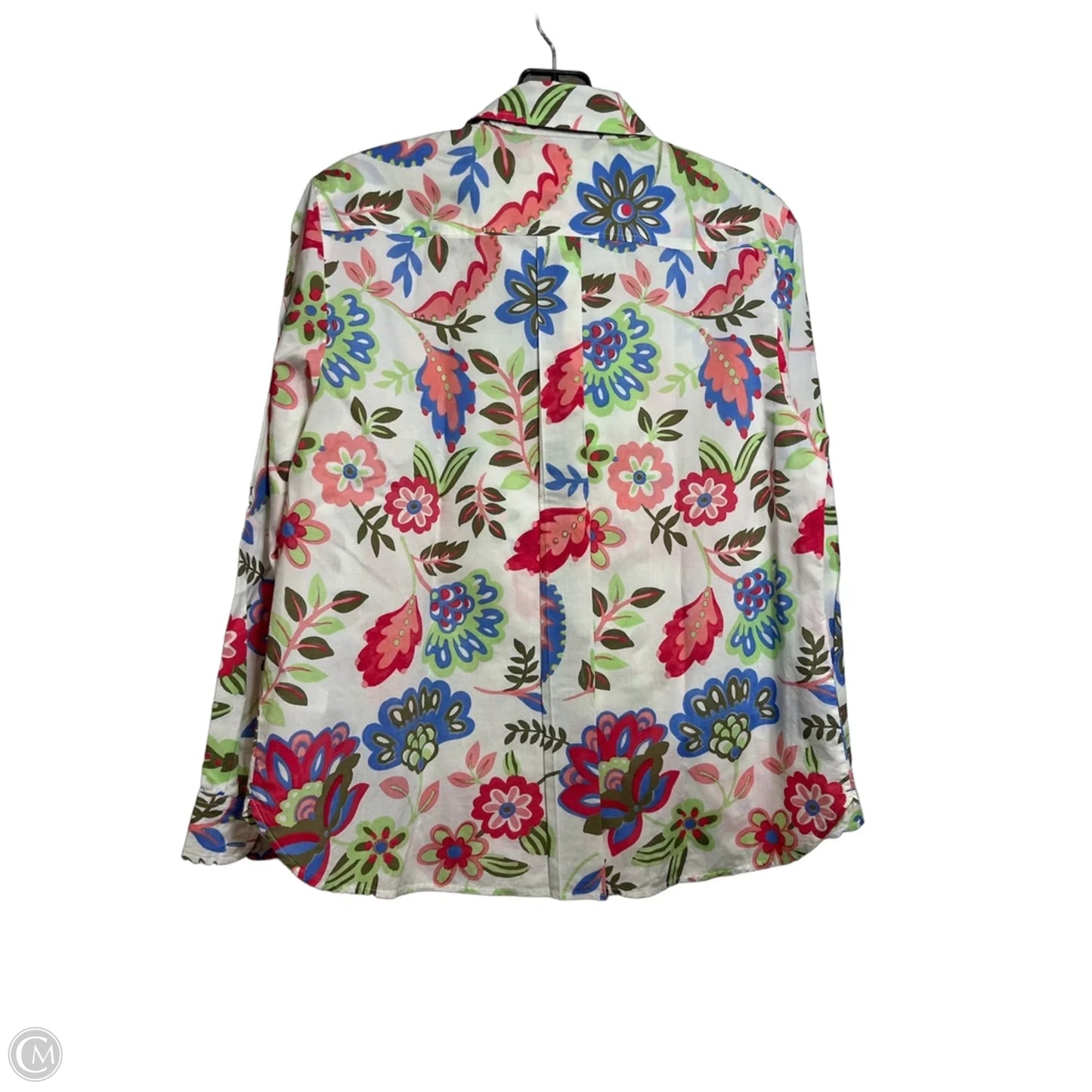 Top Long Sleeve By Talbots In Floral Print, Size: L