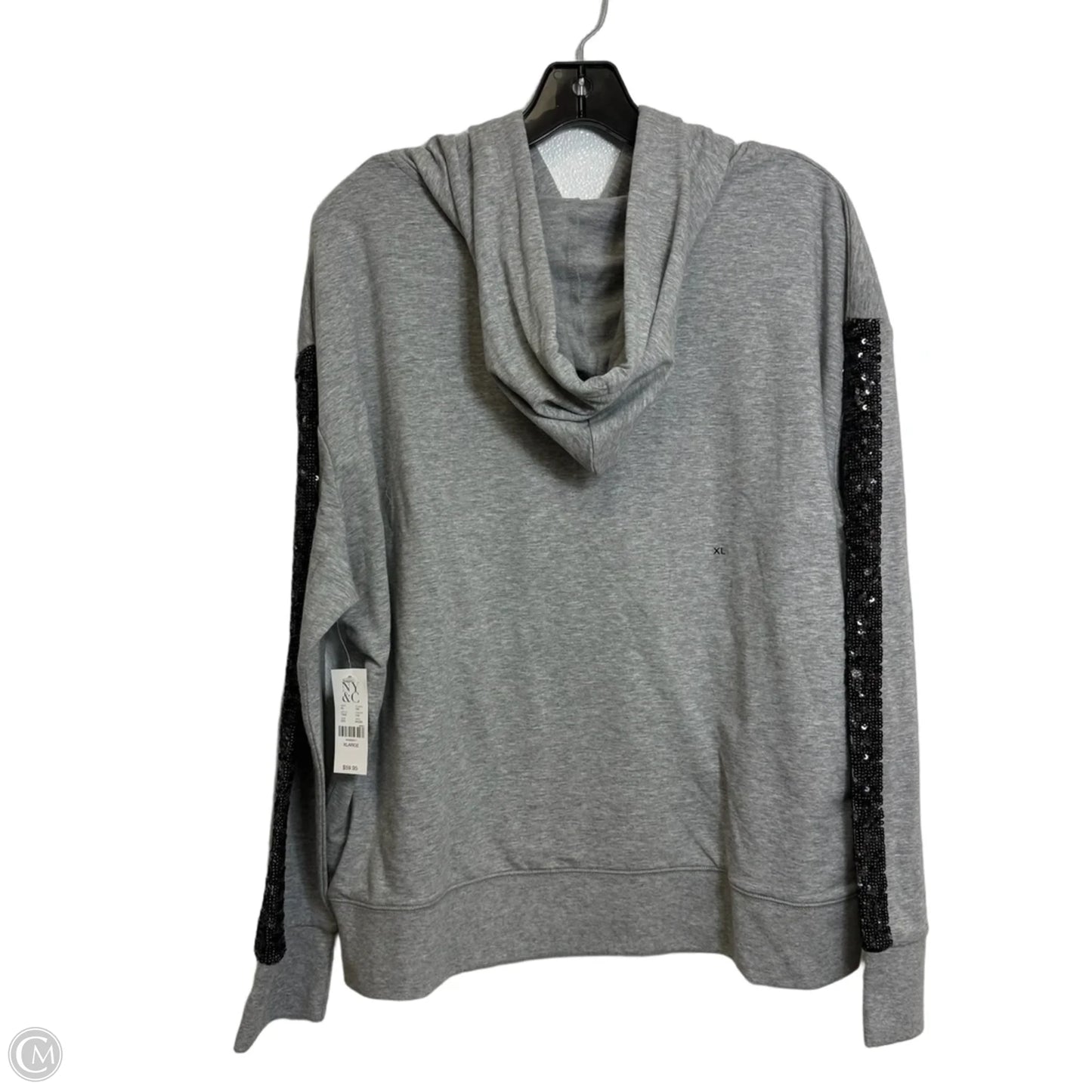 Top Long Sleeve By Soho Apparel In Grey, Size: Xl