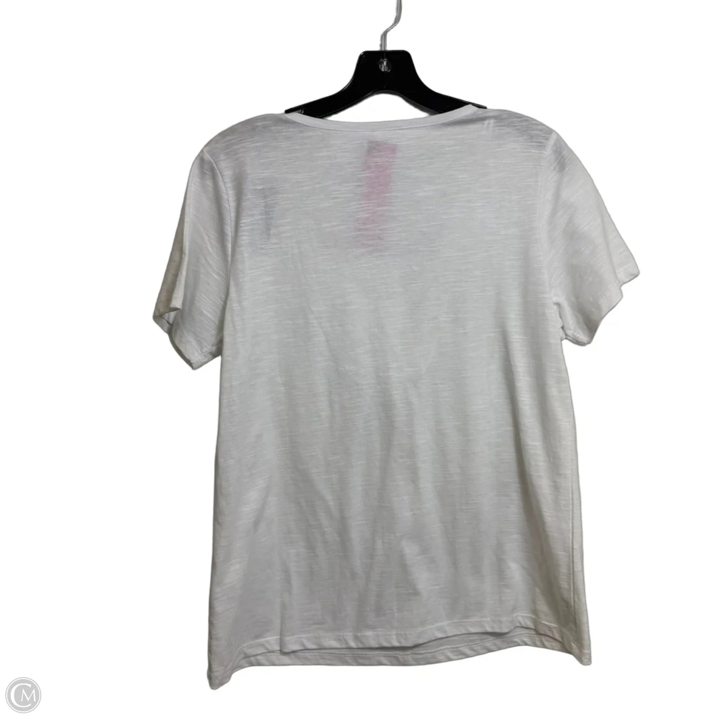 Top Short Sleeve By Laura Scott In White, Size: M