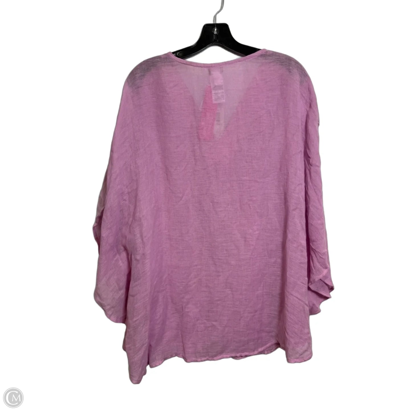 Top Short Sleeve By Chicos In Pink, Size: Xl