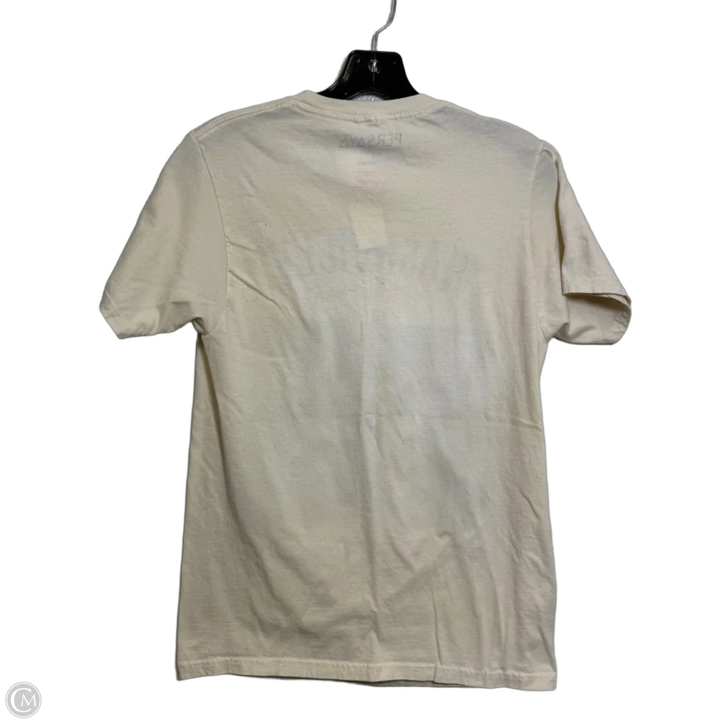 Top Short Sleeve By Clothes Mentor In Cream, Size: S