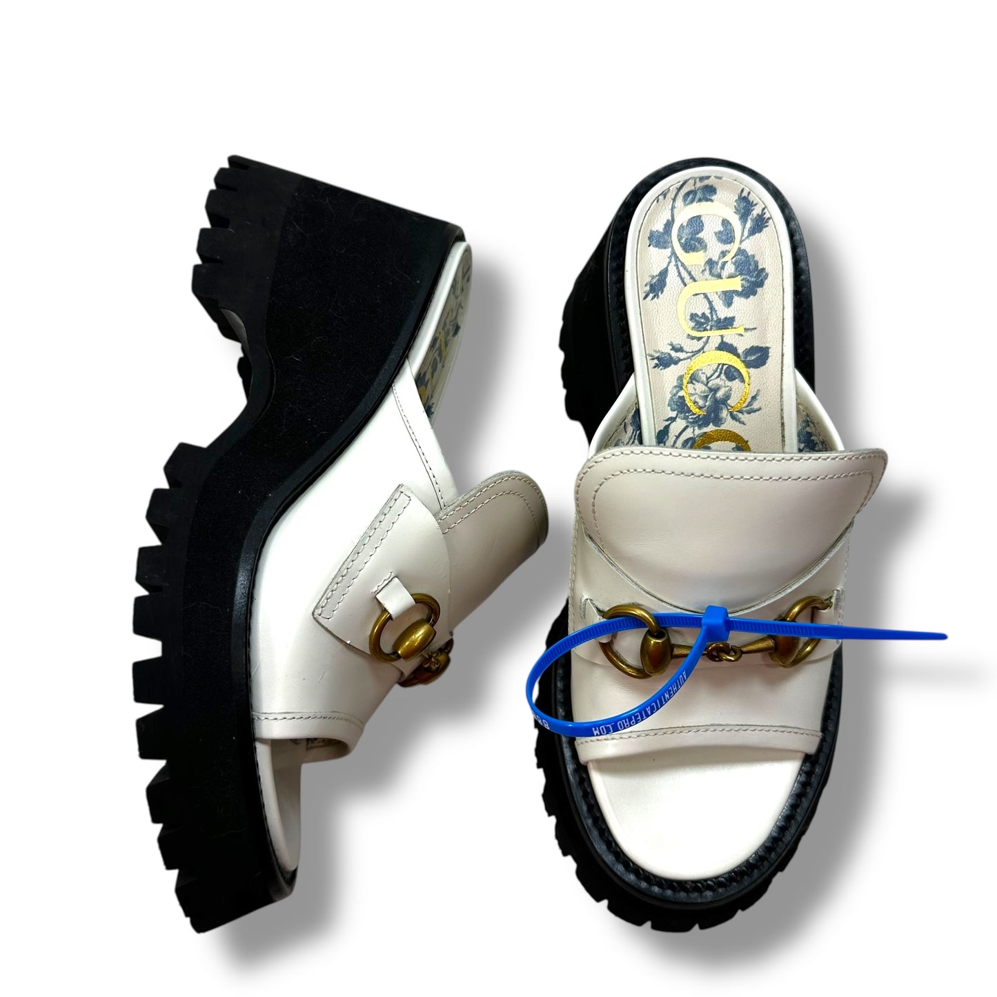 Loafers Sandals Luxury Designer By Gucci In White