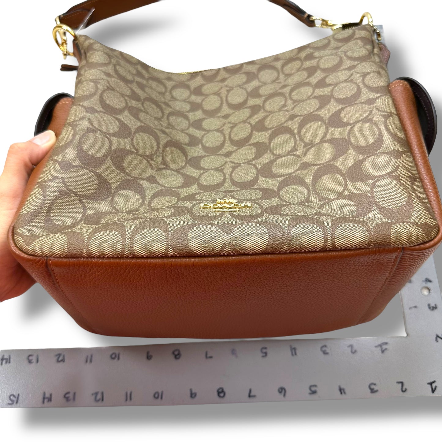 Pennie Handbag Designer By Coach, Size: Large