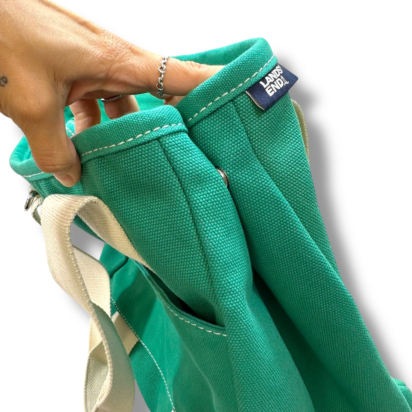 Canvas Multiway Pocket Tote By Lands End, Size: Large