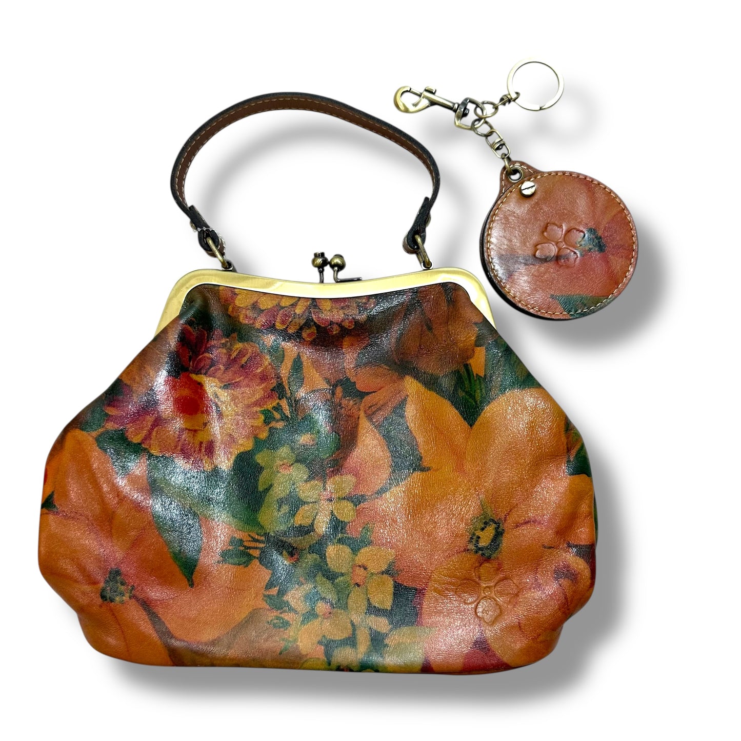Handbag & mirror keychain charm Designer By Patricia Nash, Size: Small