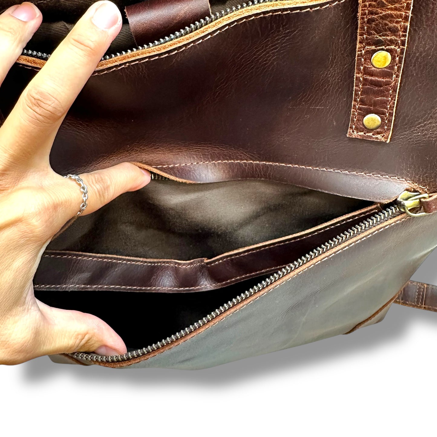 Tote Leather By Montana Hudson , Size: Large