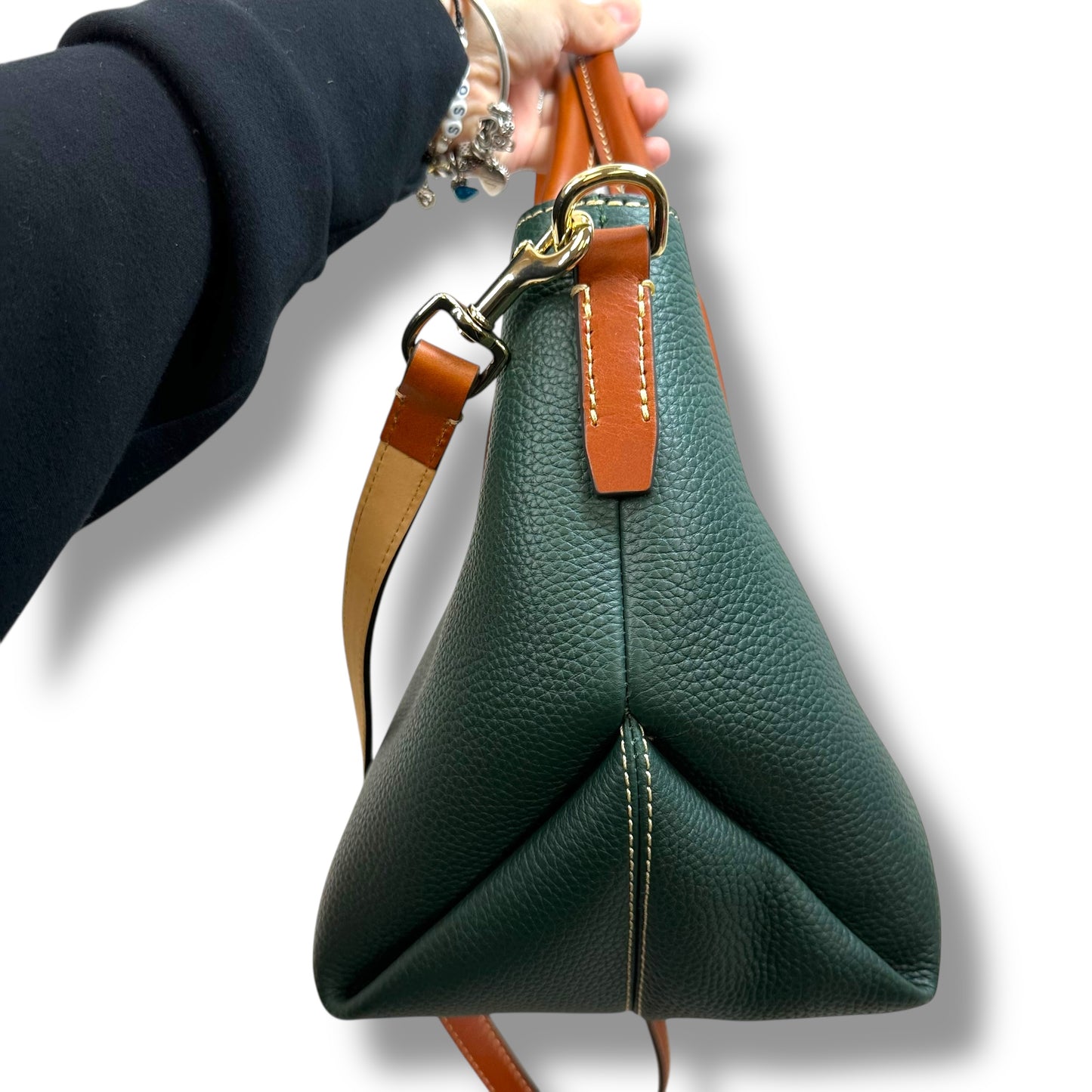 Pebble Turnlock Handle Tote 30 Handbag Designer By Dooney And Bourke, Size: Large