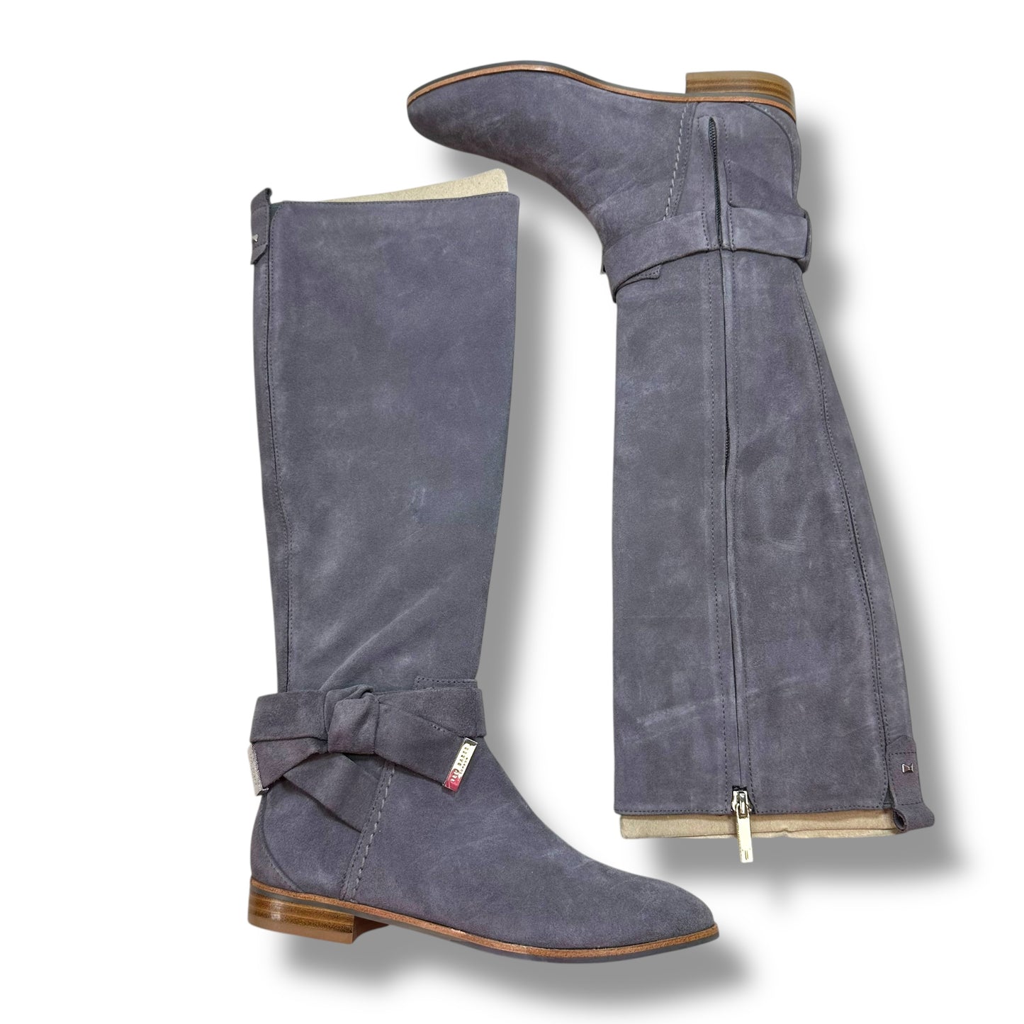 Boots Knee Flats By Ted Baker In Grey, Size: 35.5