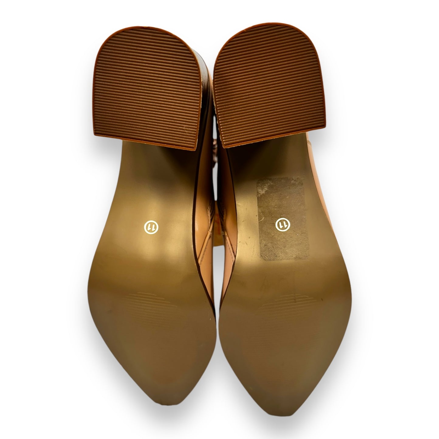 Boots Ankle Heels By Clothes Mentor In Tan, Size: 11