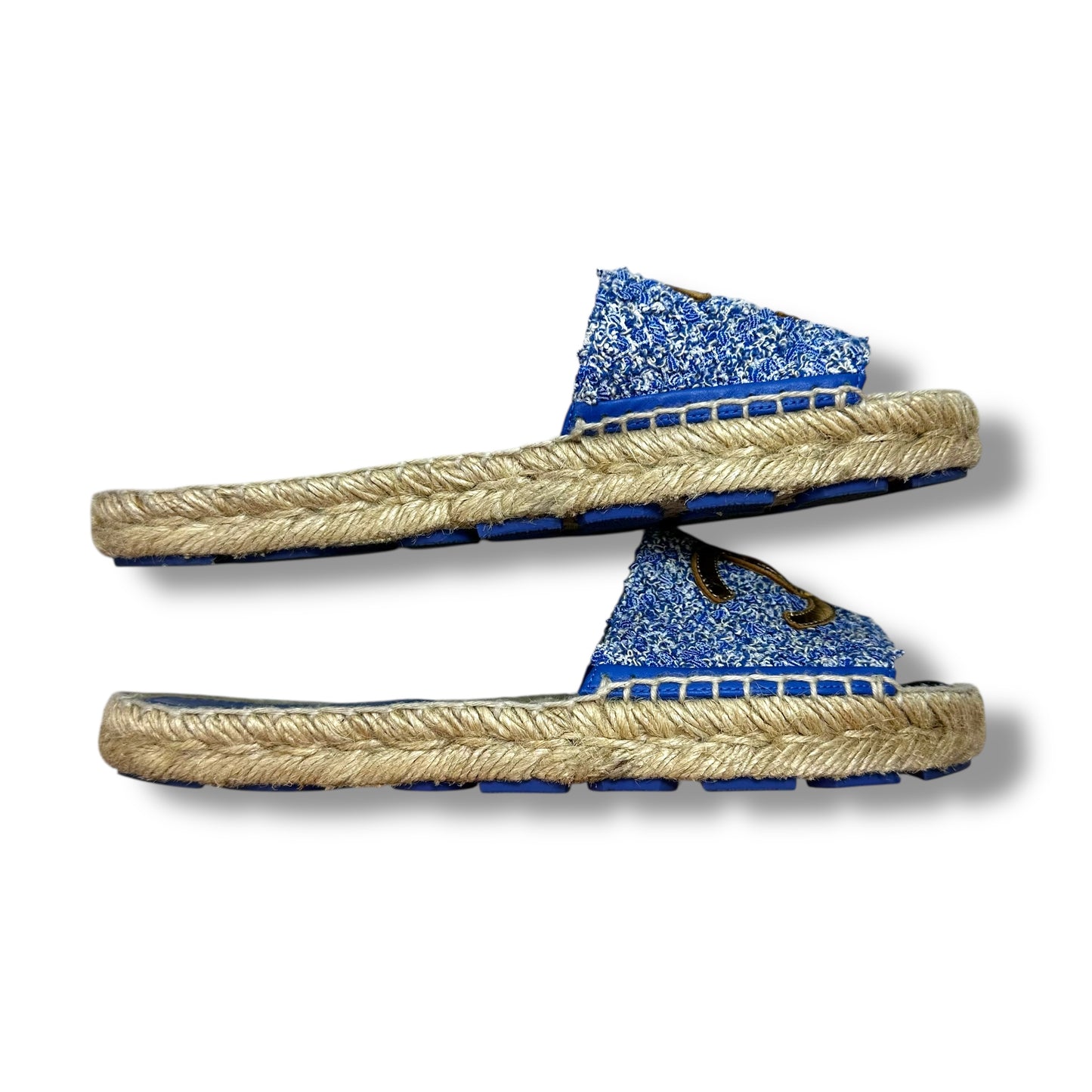 Sandals Luxury Designer By Chanel In Blue, Size: 37