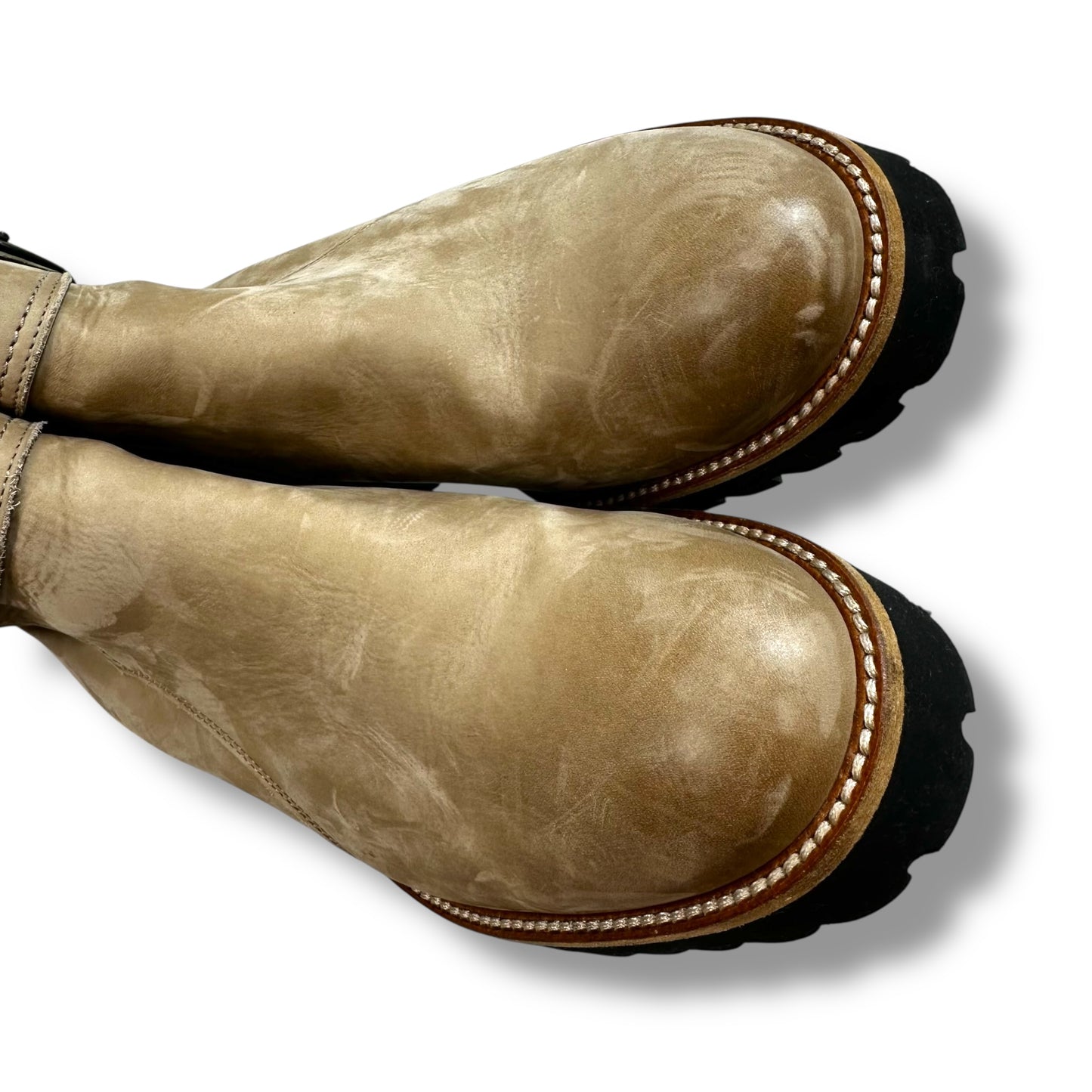 Boots Combat By Paul Green In Tan, Size: 5.5