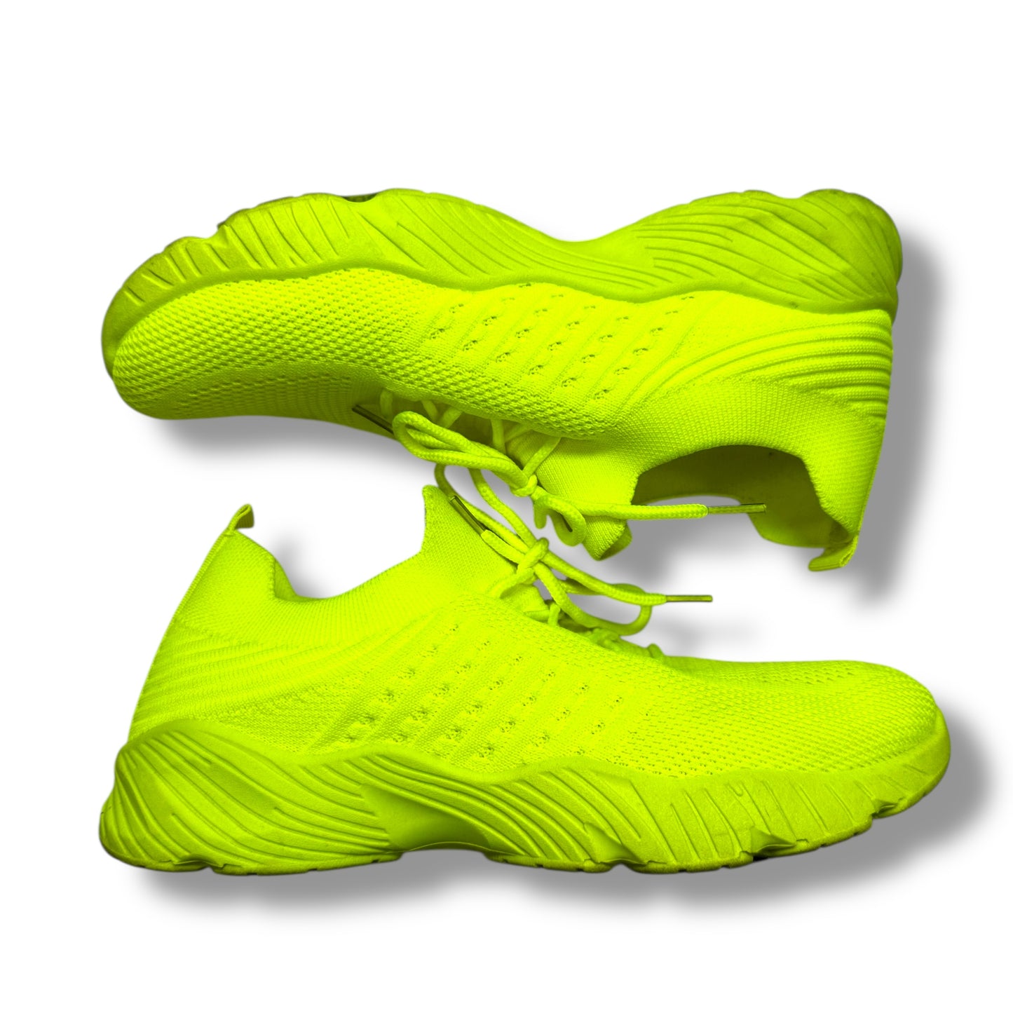 Shoes Sneakers By Wild Diva In Neon Yellow, Size: 9