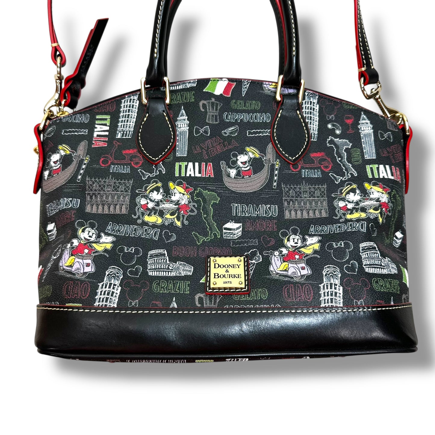 Disney Italy Satchel Handbag Designer By Dooney And Bourke, Size: Medium