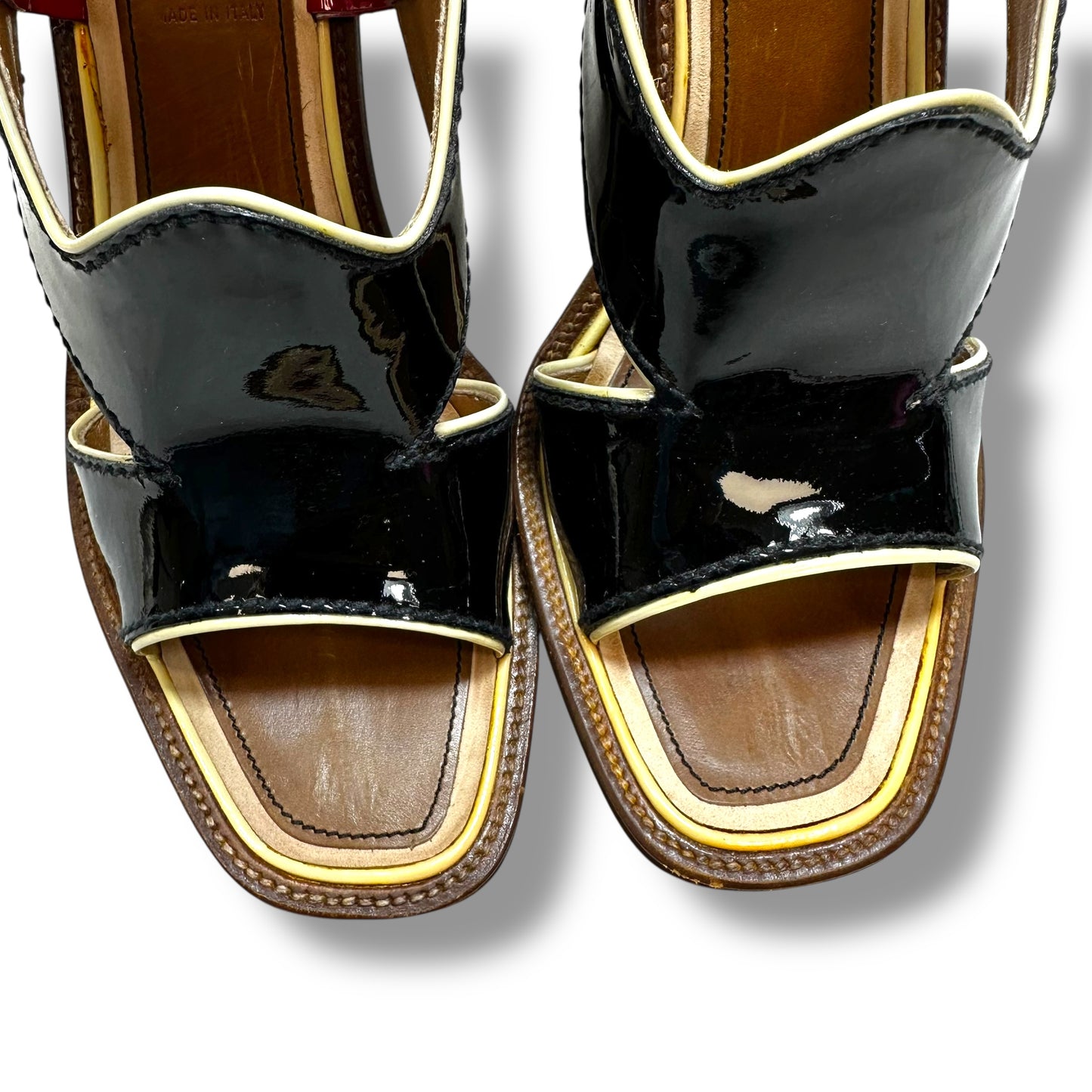 Sandals Luxury Designer By Prada In Multi-colored, Size: 6.5 / 36.5