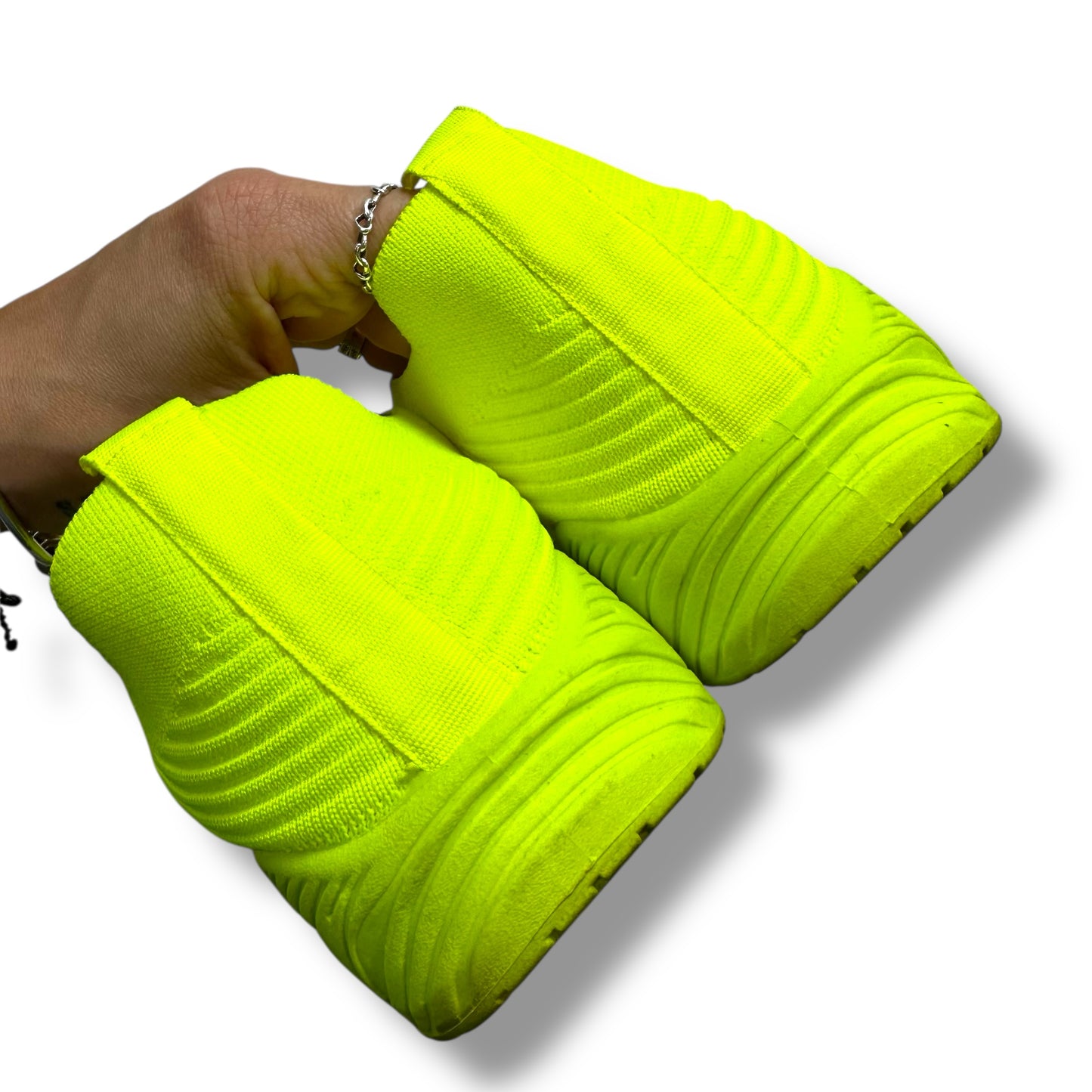 Shoes Sneakers By Wild Diva In Neon Yellow, Size: 9