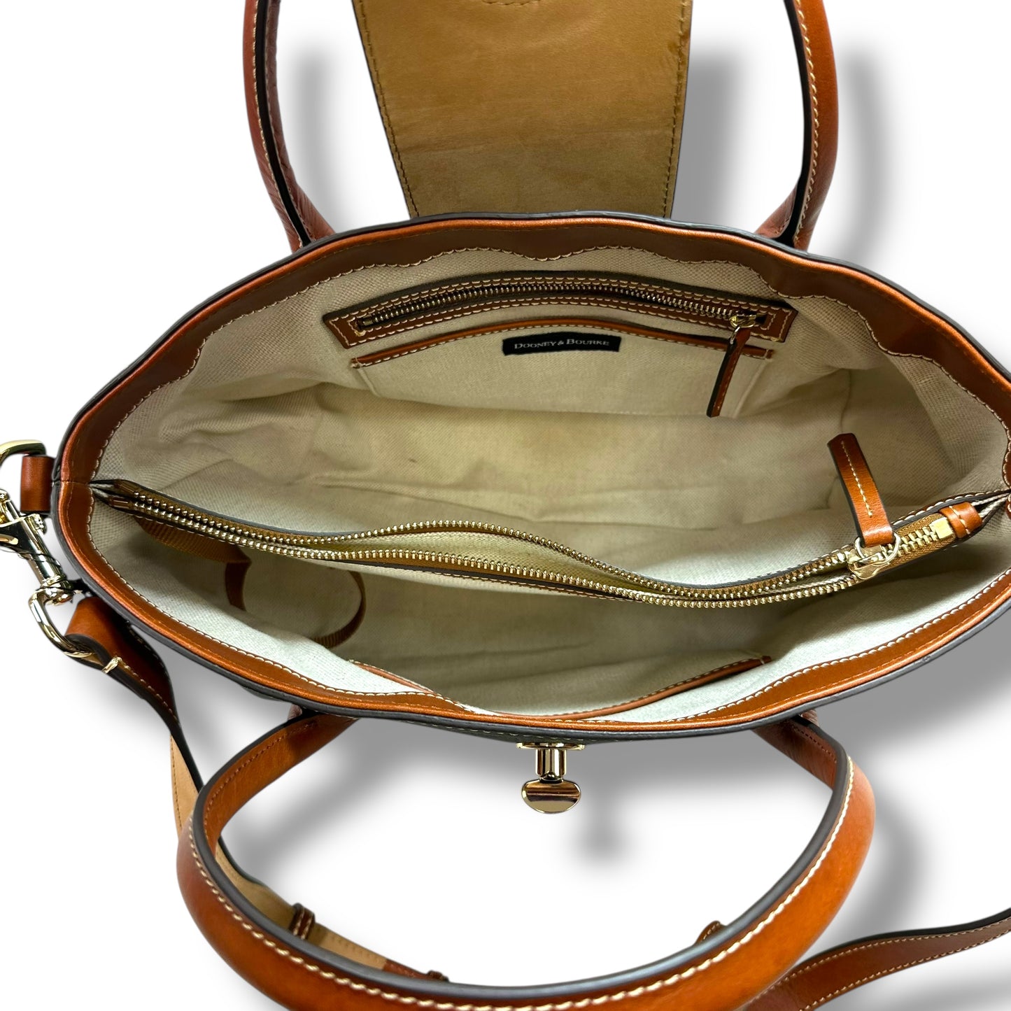 Pebble Turnlock Handle Tote 30 Handbag Designer By Dooney And Bourke, Size: Large