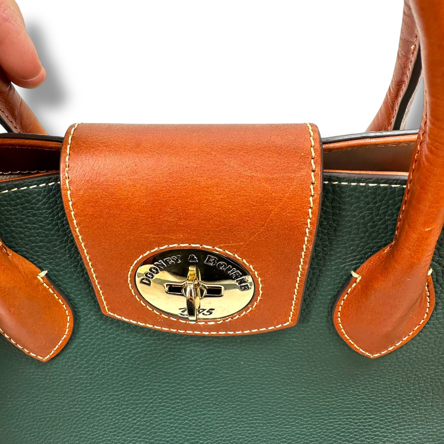 Pebble Turnlock Handle Tote 30 Handbag Designer By Dooney And Bourke, Size: Large