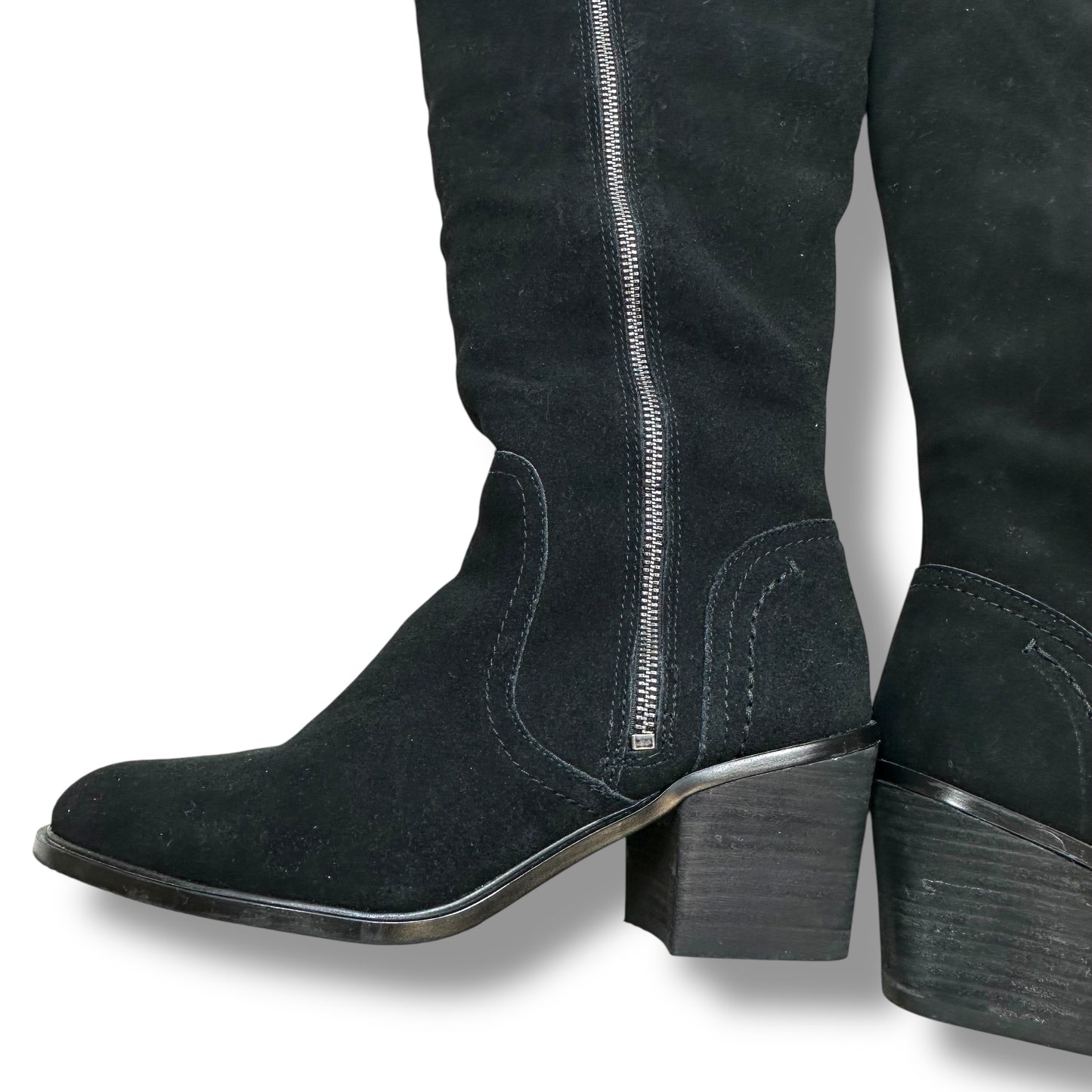 Boots Knee Flats By Crown Vintage In Black, Size: 9