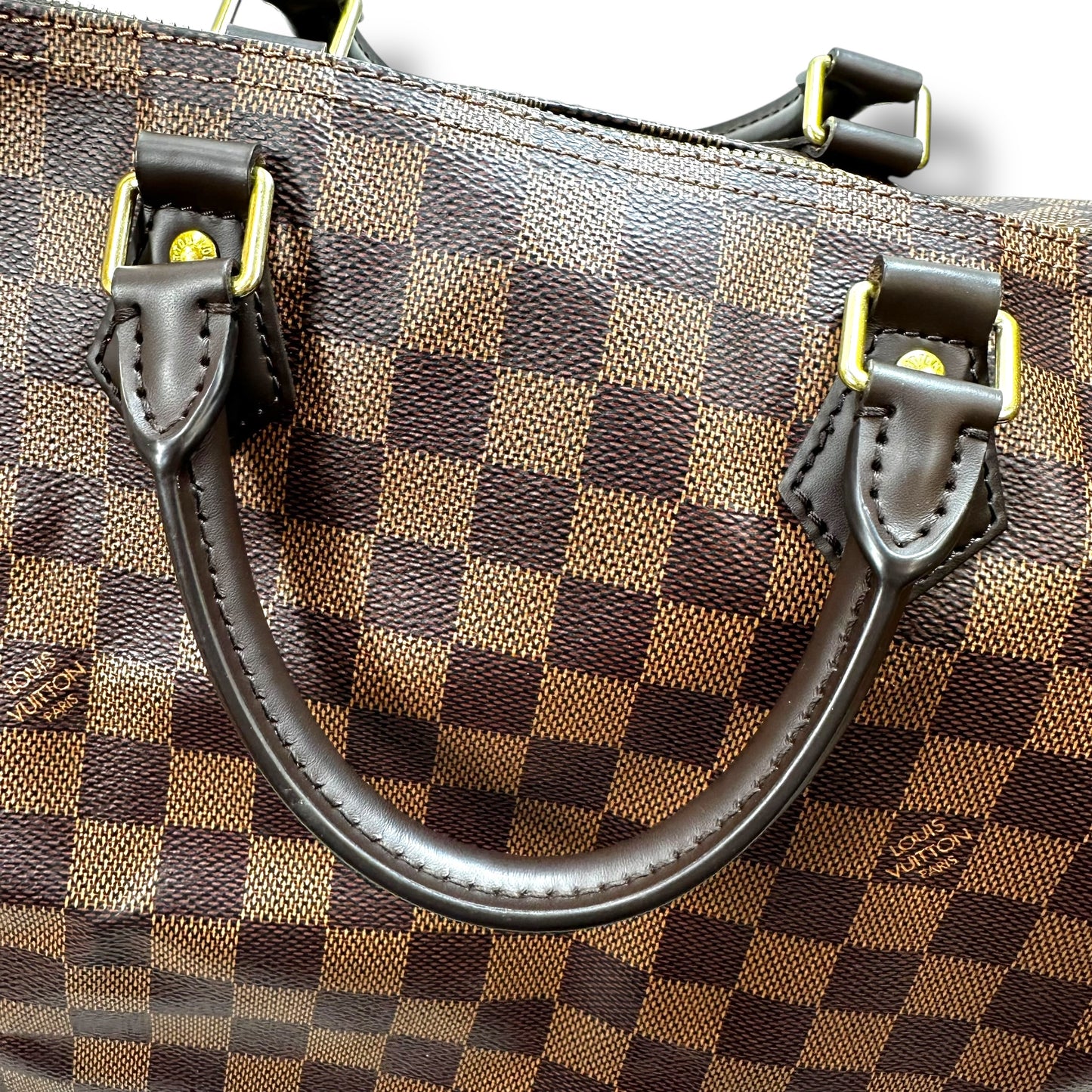 Speedy 35 Handbag Luxury Designer By Louis Vuitton, Size: Medium
