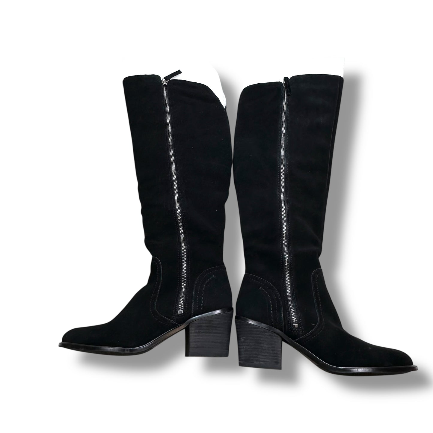 Boots Knee Flats By Crown Vintage In Black, Size: 9