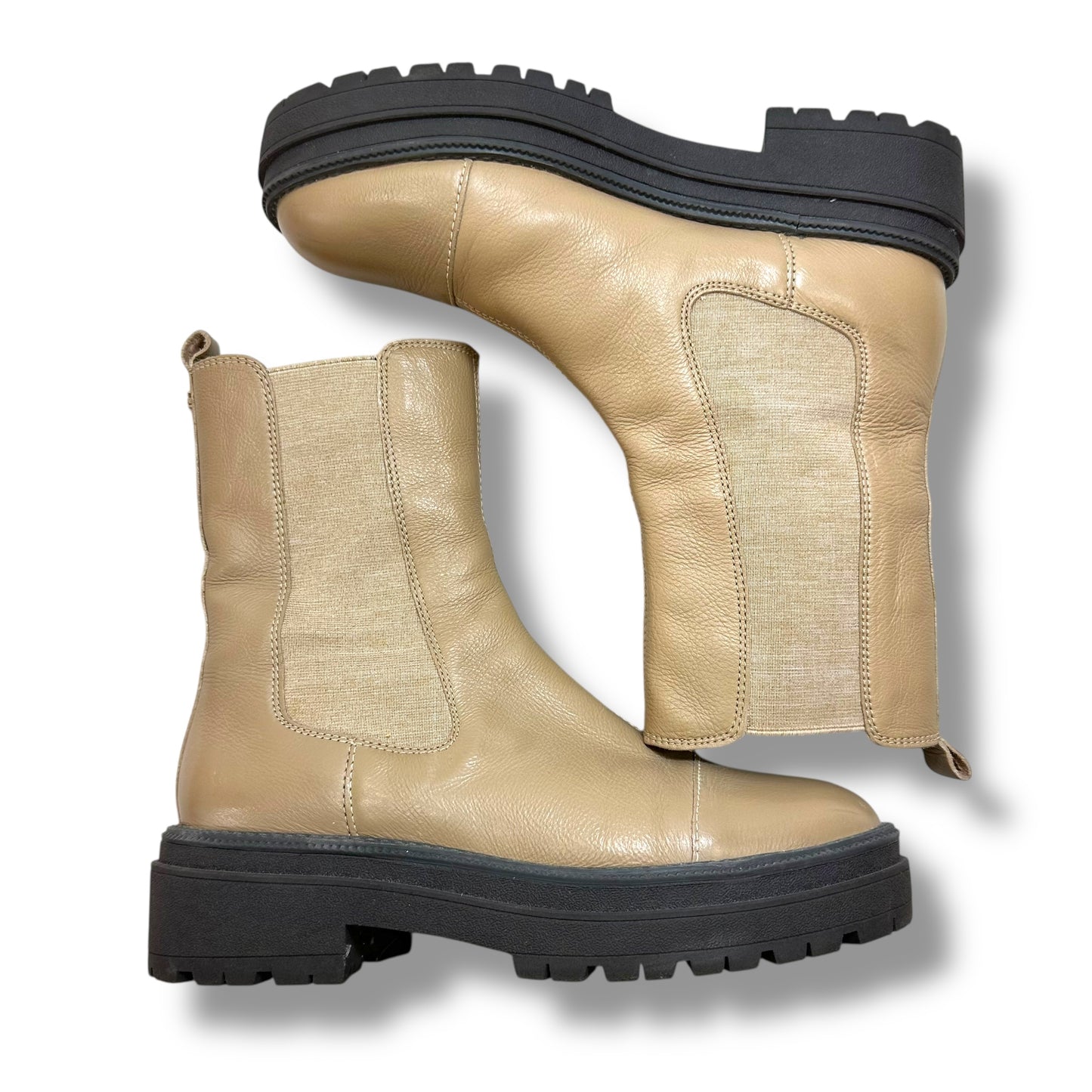 Boots Ankle Flats By Sam Edelman In Beige, Size: 8