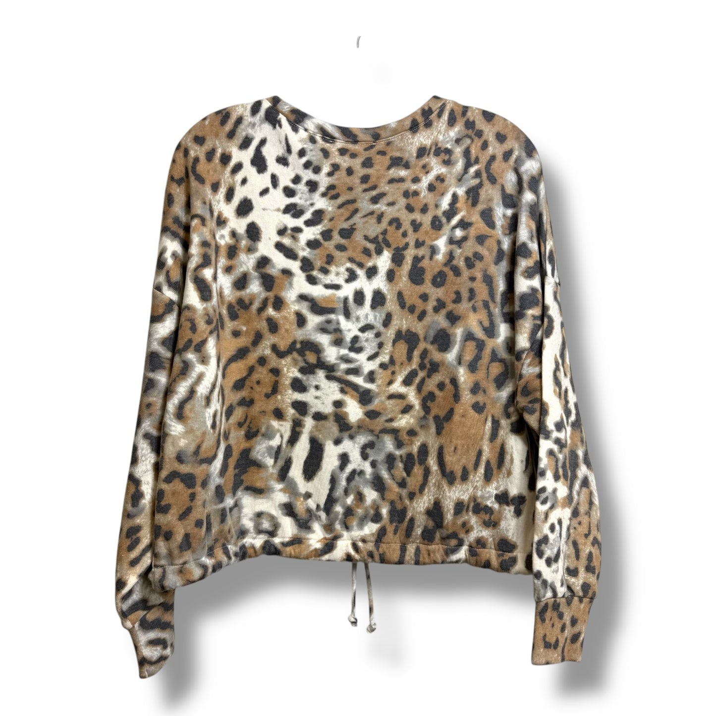 Top Long Sleeve By Express In Leopard Print, Size: S