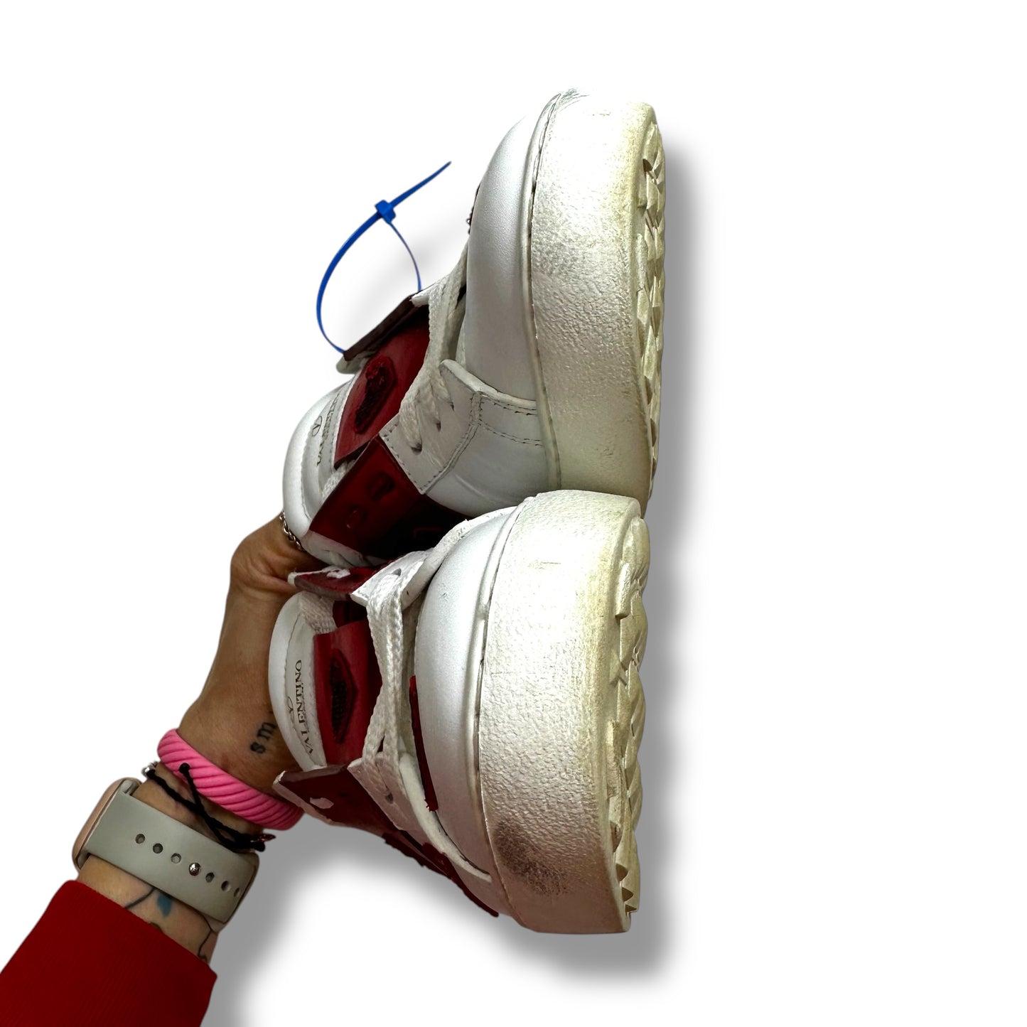 Hearts Shoes Luxury Designer By Valentino-garavani In White, Size: 40