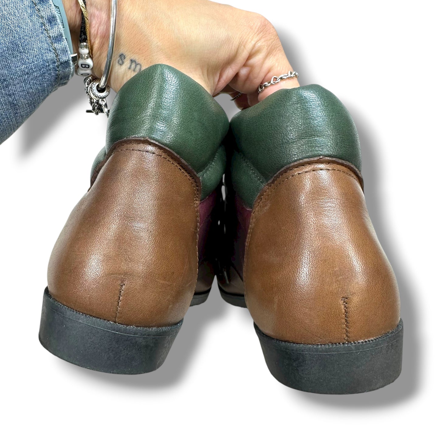 Boots Ankle Flats By Sandra Miller In Brown, Size: 10