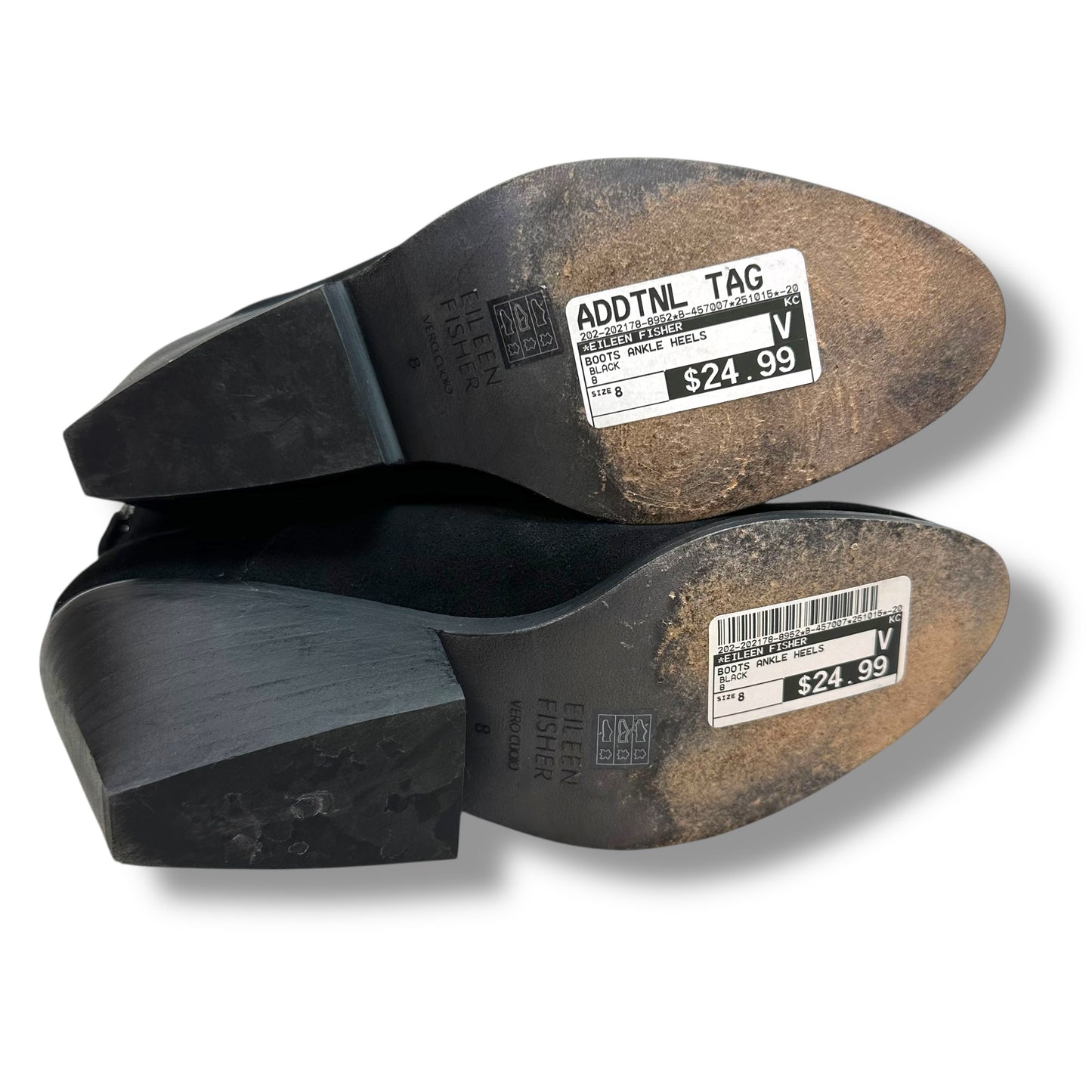 Boots Ankle Heels By Eileen Fisher In Black, Size: 8