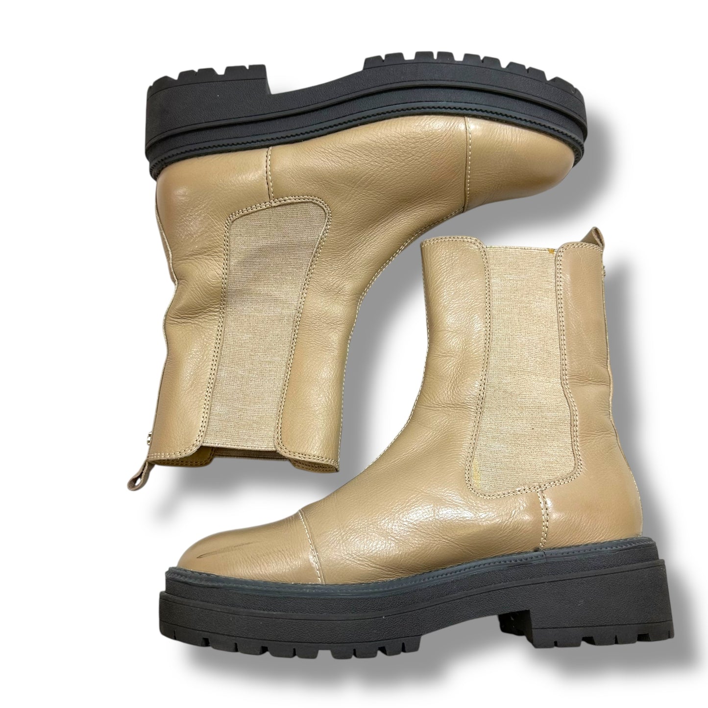 Boots Ankle Flats By Sam Edelman In Beige, Size: 8