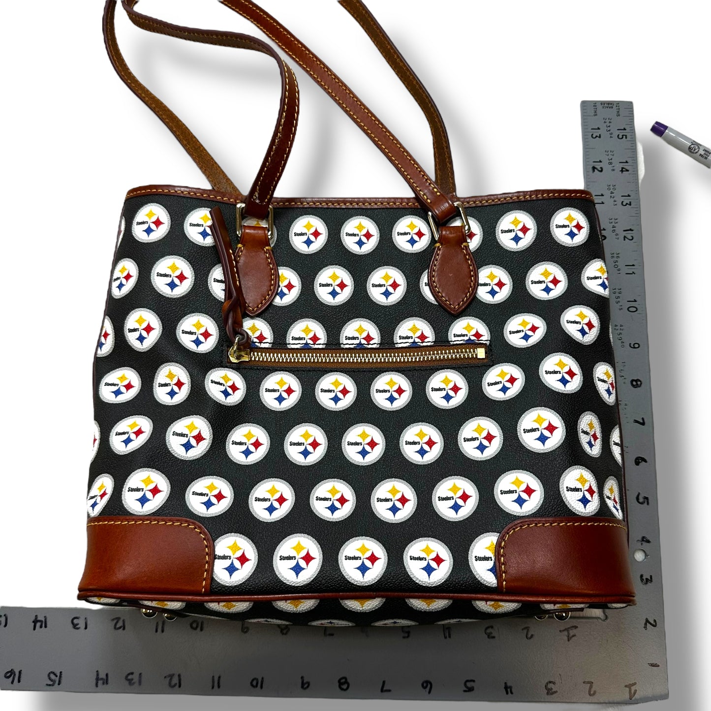 Pittsburgh Steelers football Handbag Designer By Dooney And Bourke, Size: Medium