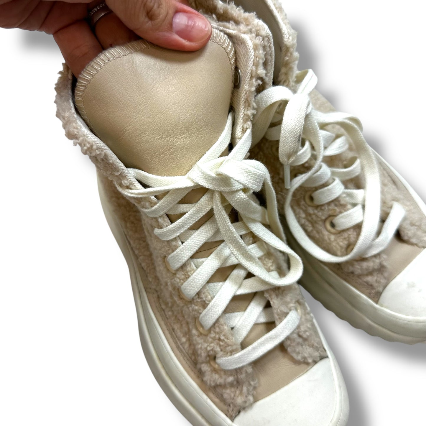 Shoes Heels Platform By Converse In Cream, Size: 8