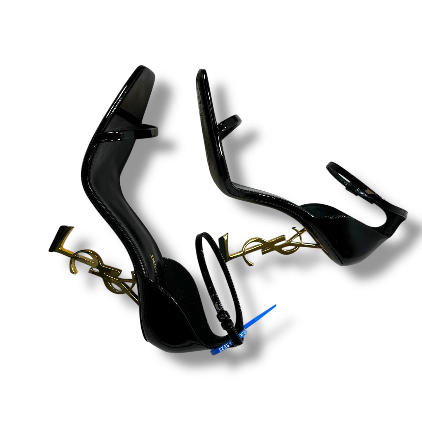 OPYUM SANDALS IN PATENT LEATHER Luxury Designer By Yves Saint Laurent In Black size 42