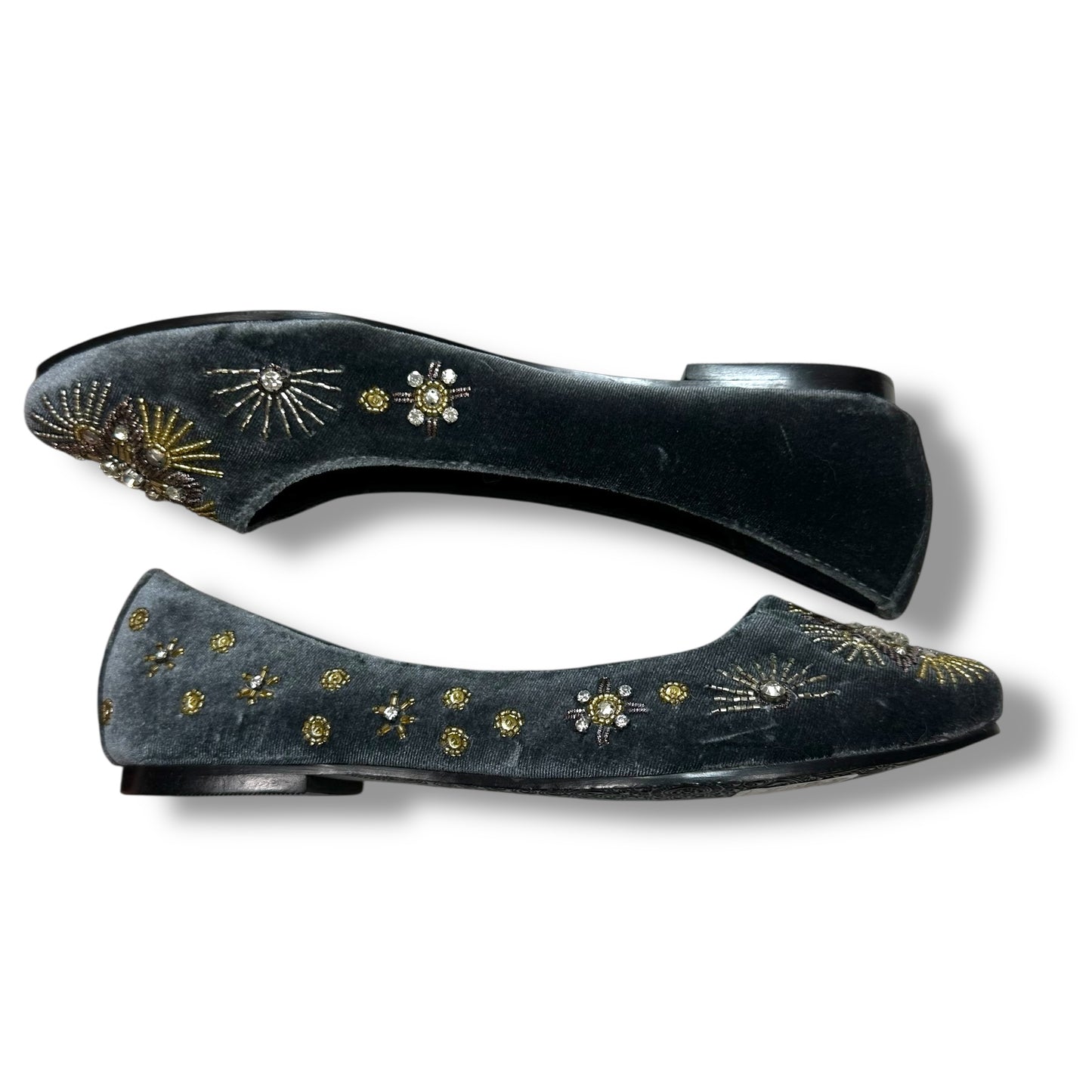 Shoes Flats By Naughty Monkey In Silver, Size: 8