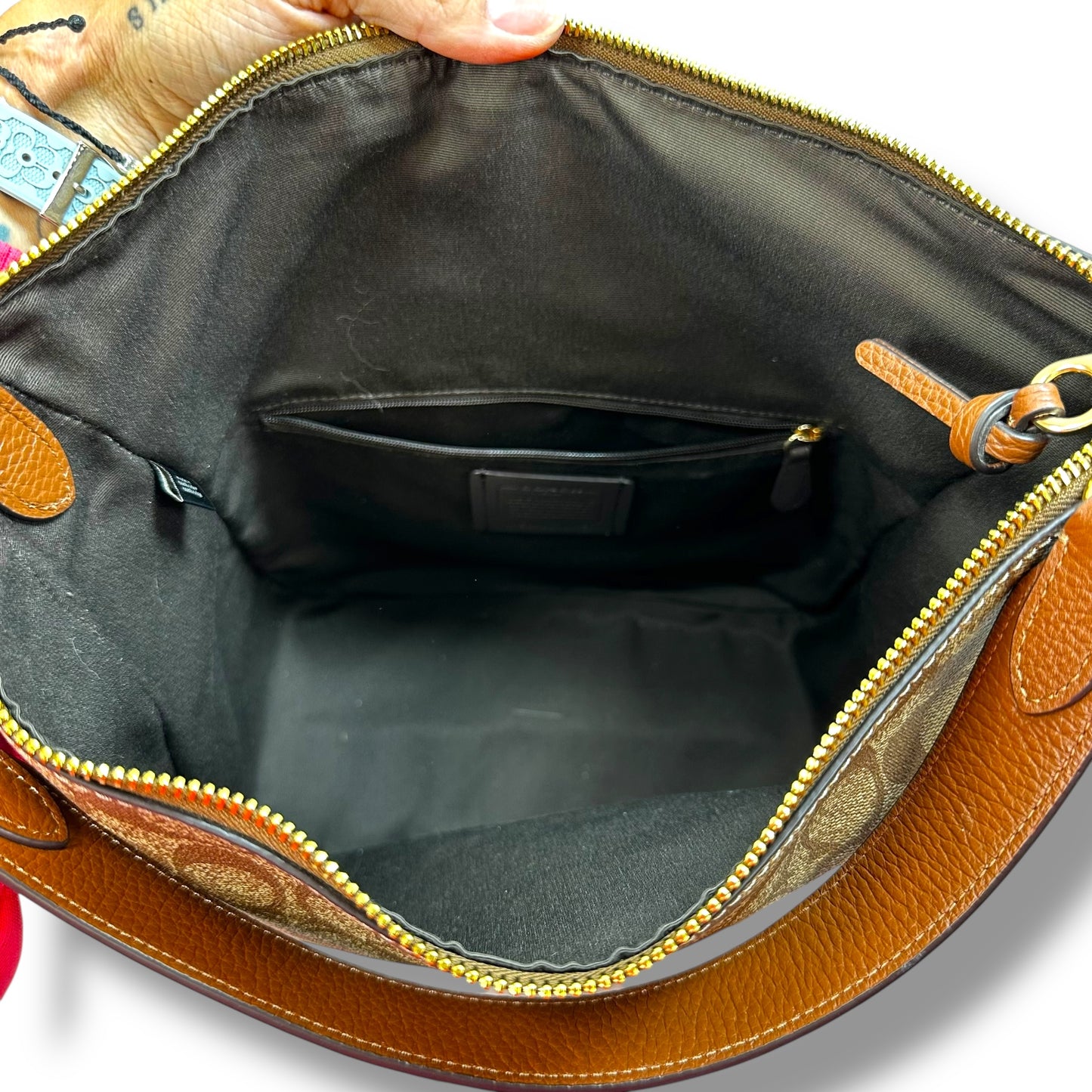 Pennie Handbag Designer By Coach, Size: Large