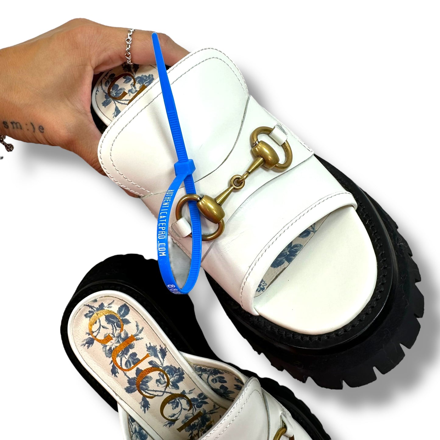Loafers Sandals Luxury Designer By Gucci In White