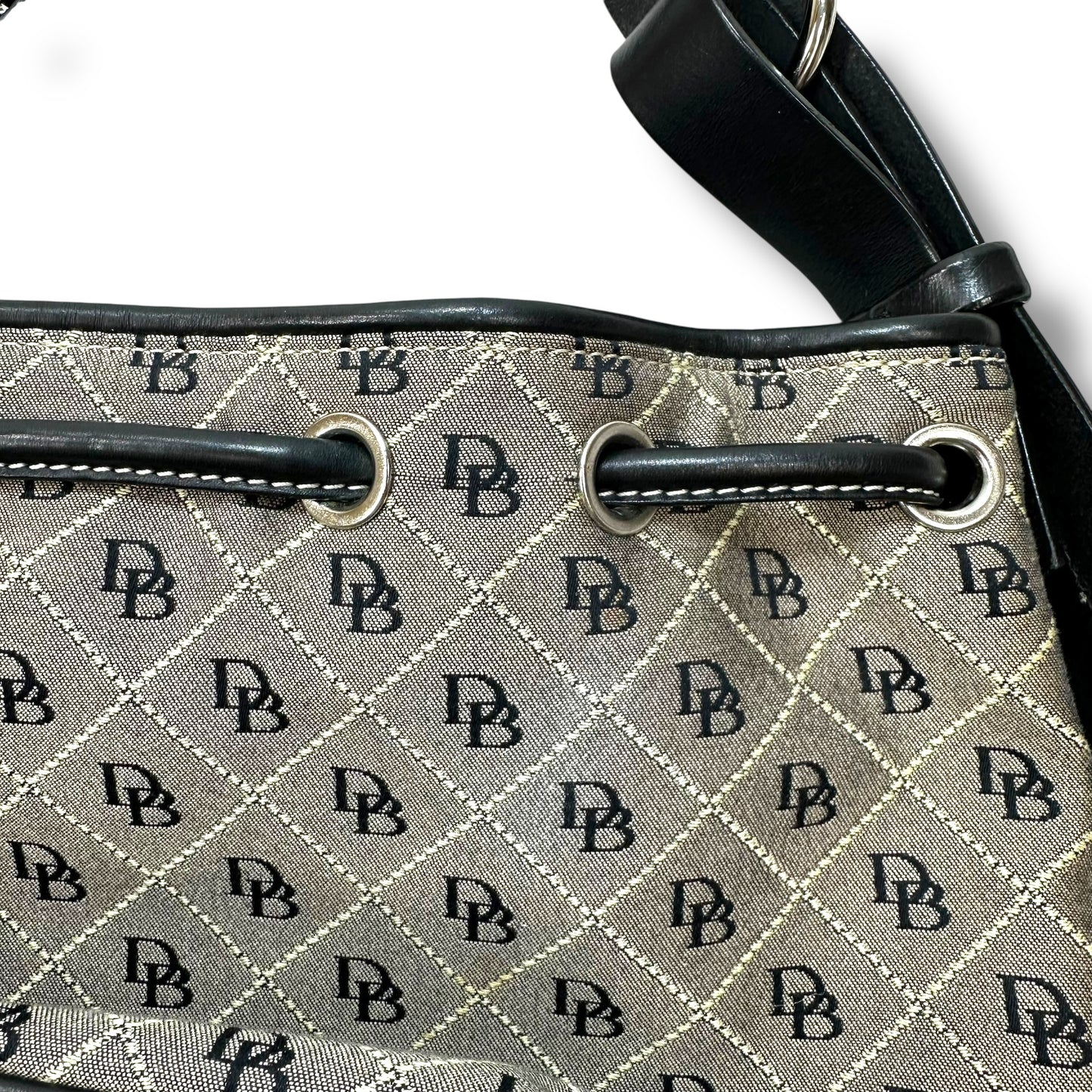 Bucket bag drawstring Handbag Designer By Dooney And Bourke, Size: Medium