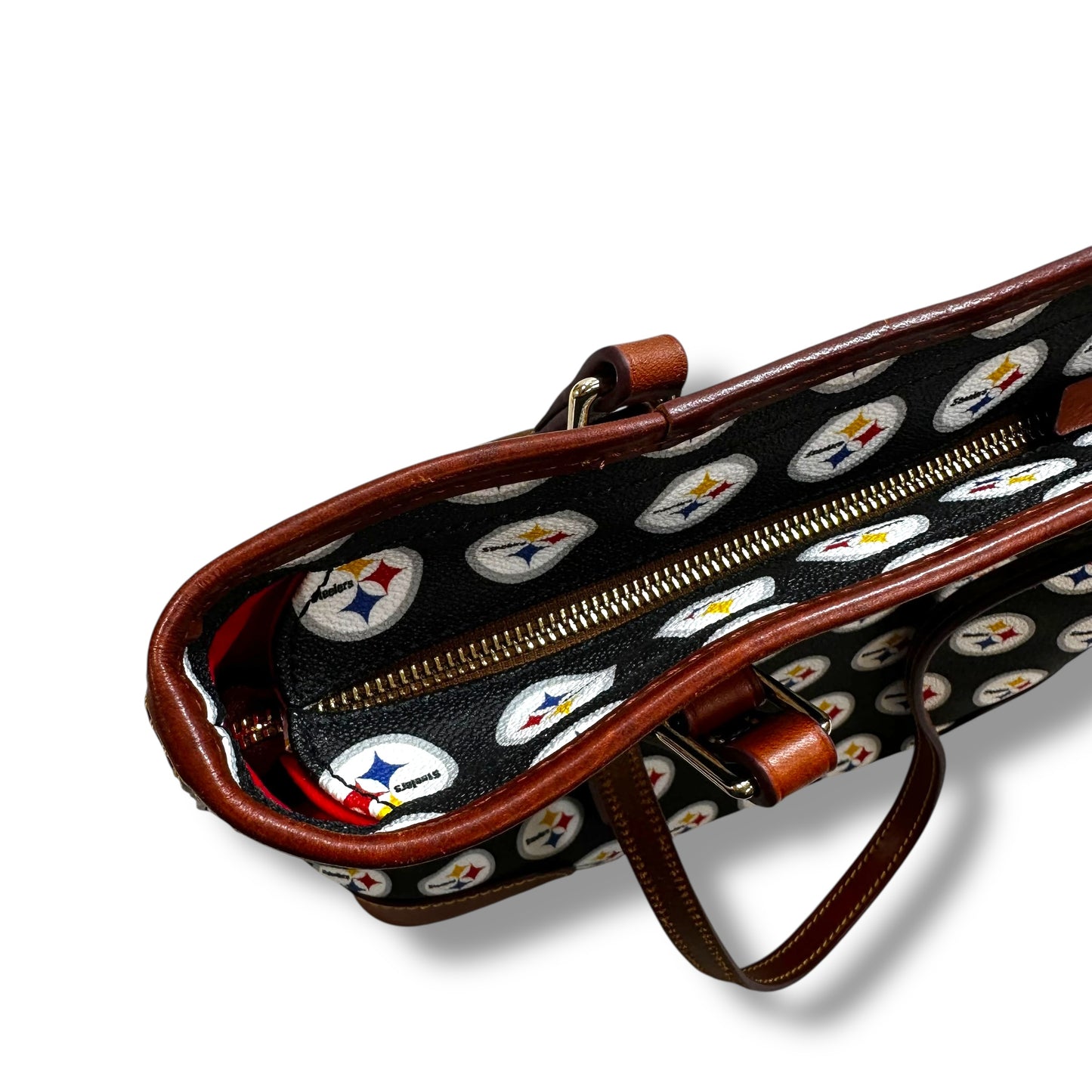 Pittsburgh Steelers football Handbag Designer By Dooney And Bourke, Size: Medium