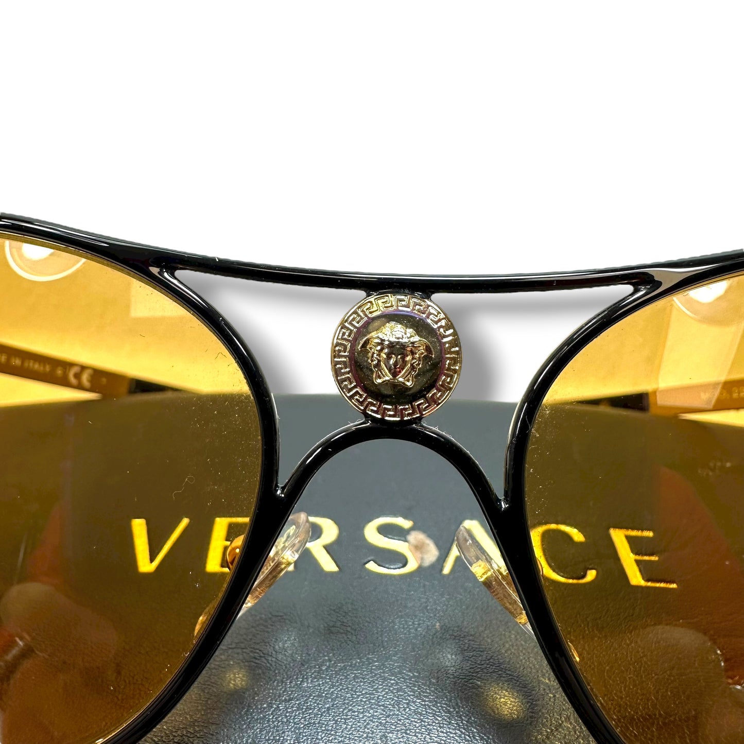 Sunglass Case Luxury Designer By Versace