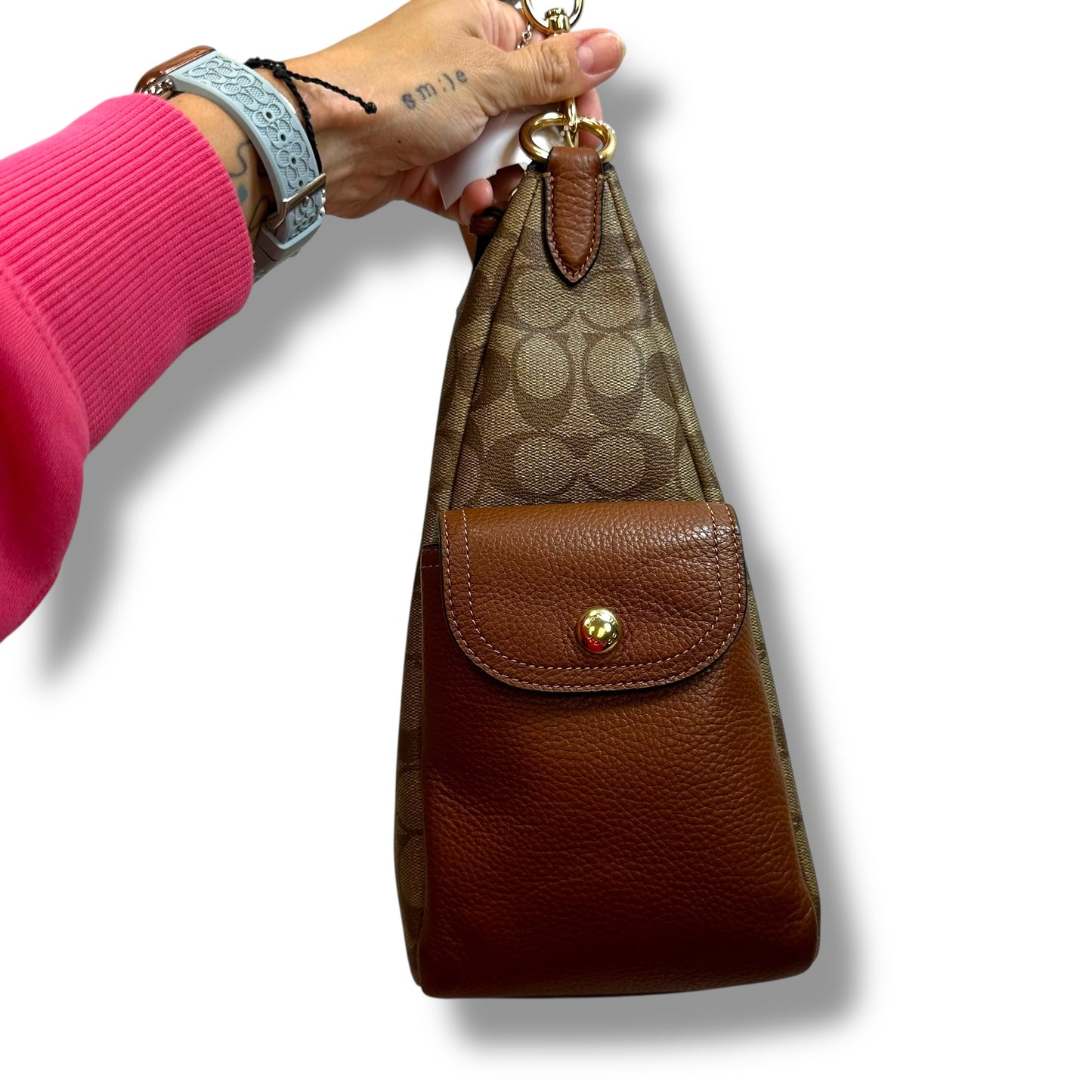 Pennie Handbag Designer By Coach, Size: Large