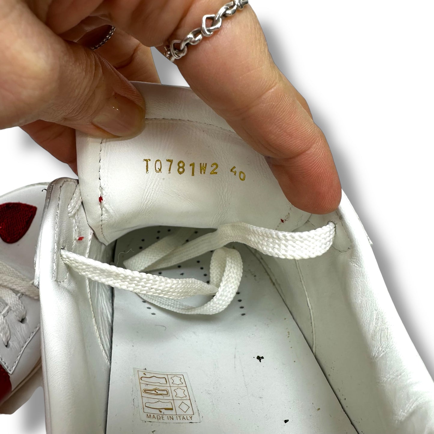 Hearts Shoes Luxury Designer By Valentino-garavani In White, Size: 40