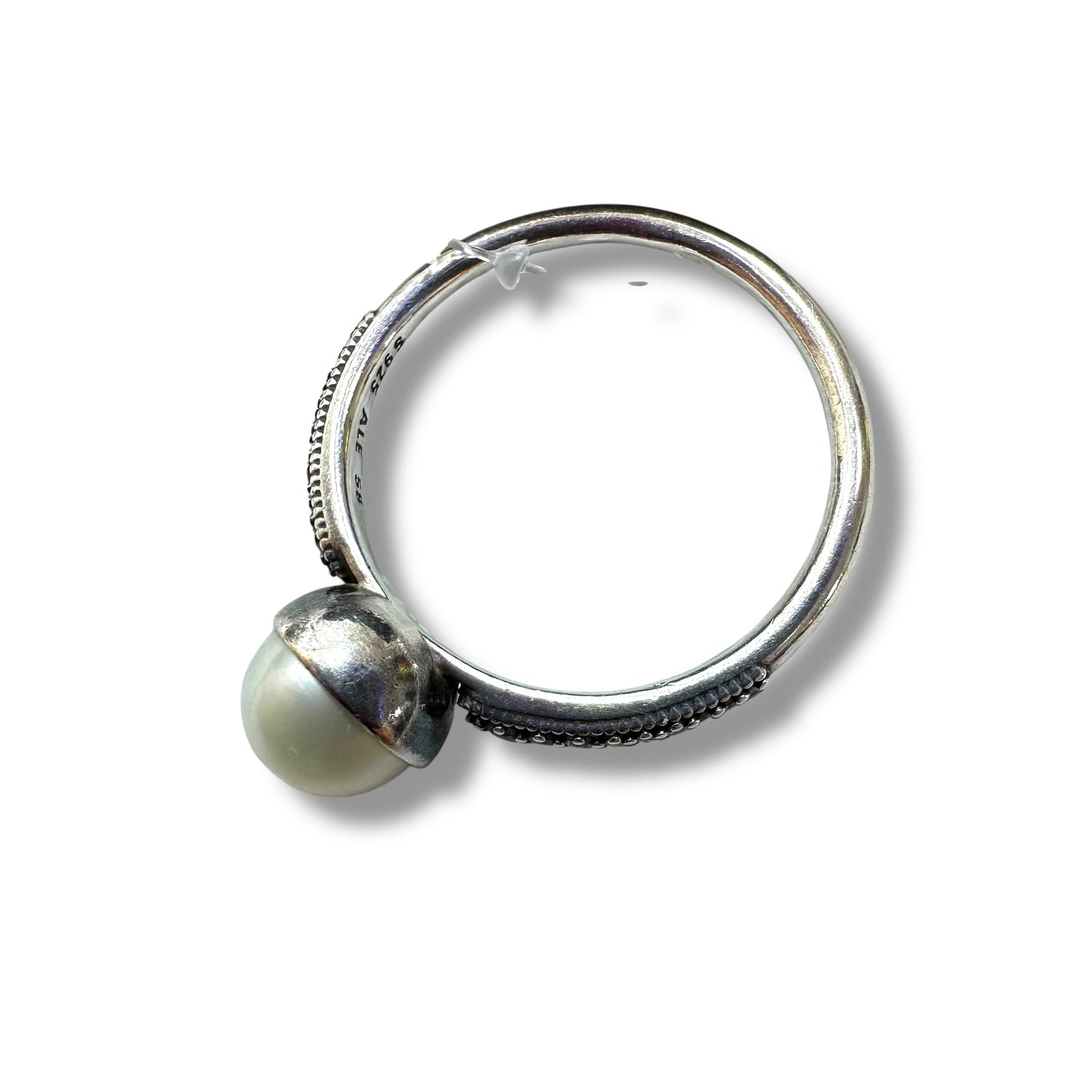 Sterling silver pearl Ring Band By Pandora