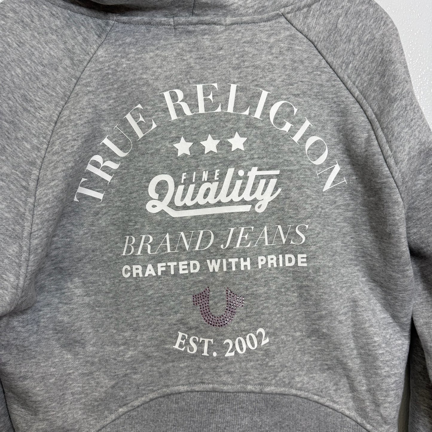 Sweatshirt hoodie By True Religion In Grey, Size: L
