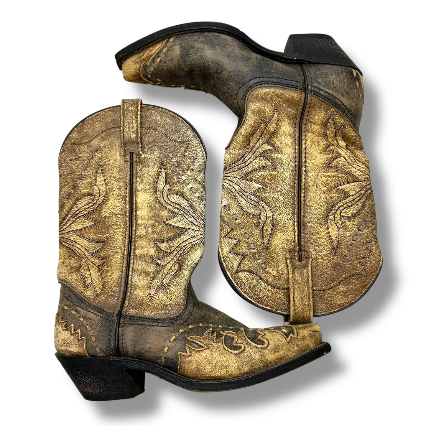 Boots Mid-calf Flats By Laredo In Brown, Size: 7