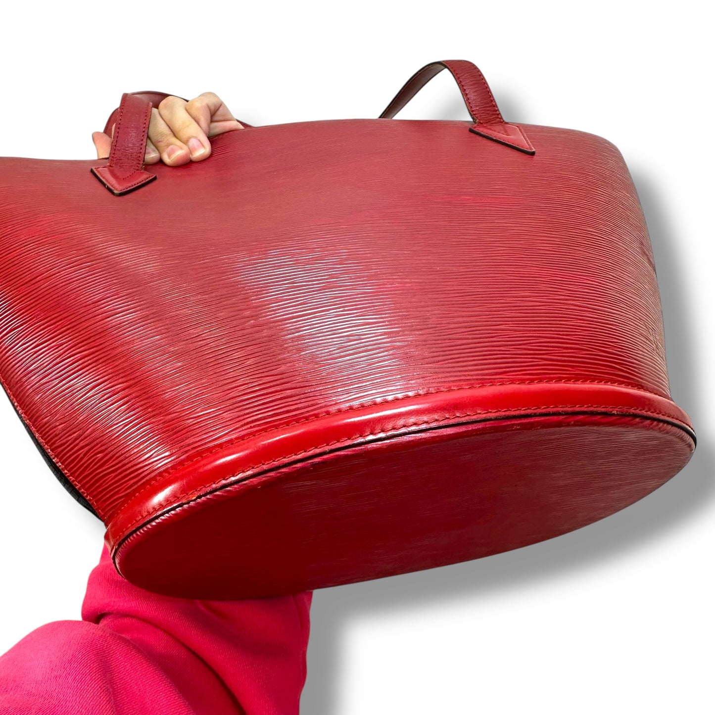 Epi leather Saint Jacques bag Handbag Luxury Designer By Louis Vuitton, Size: Large