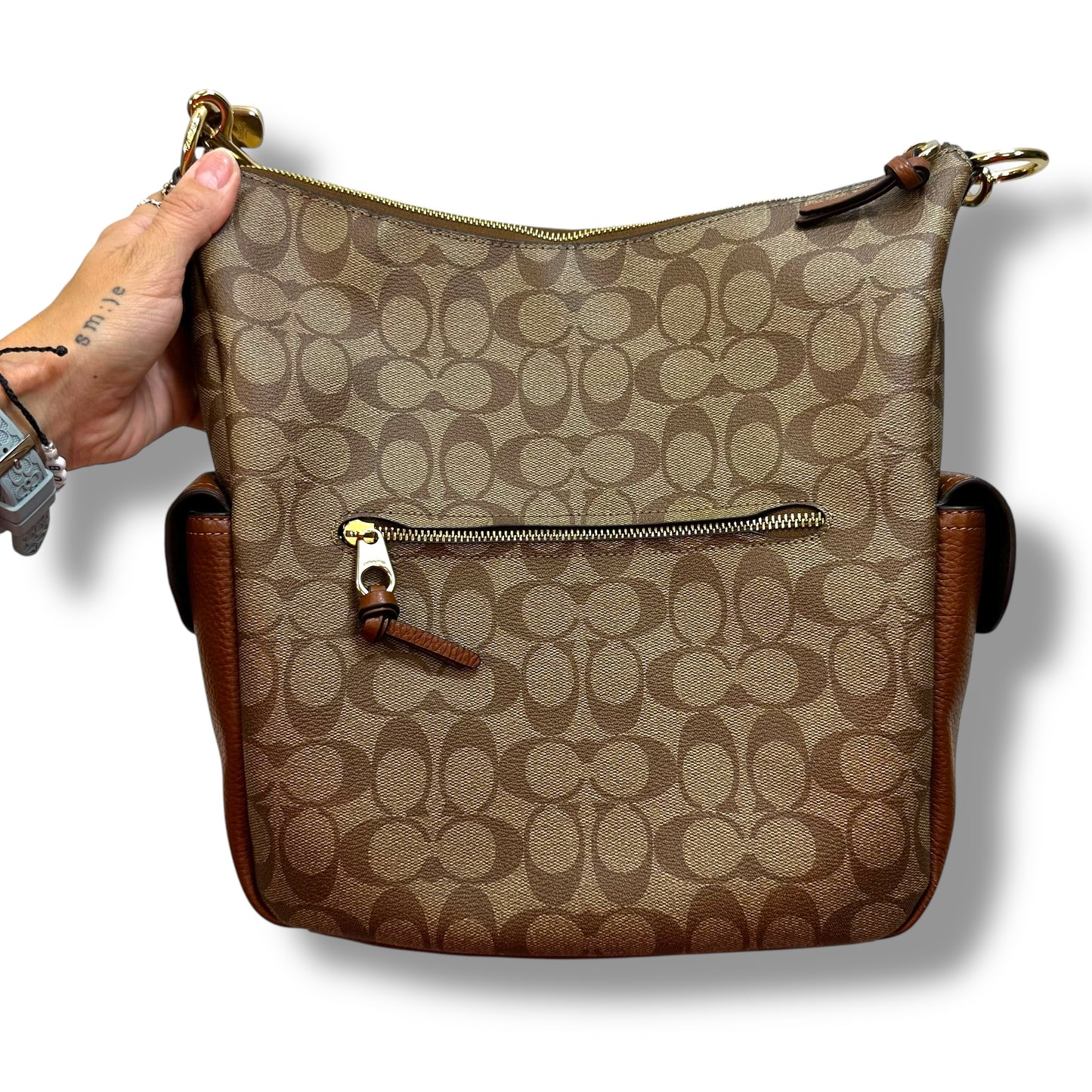 Pennie Handbag Designer By Coach, Size: Large