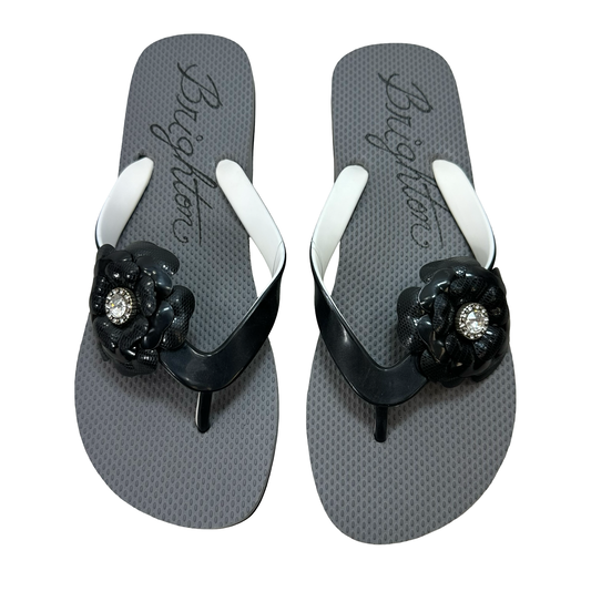 Sandals Flip Flops By Brighton In Black, Size: 8