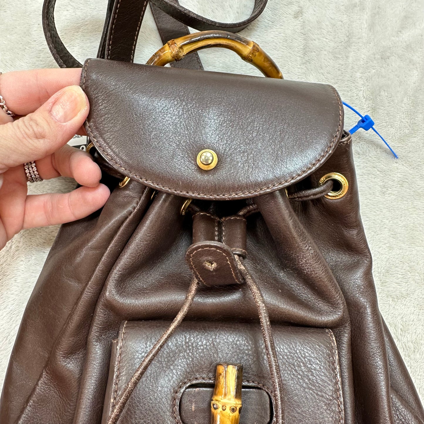Backpack Luxury Designer By Gucci, Size: Small
